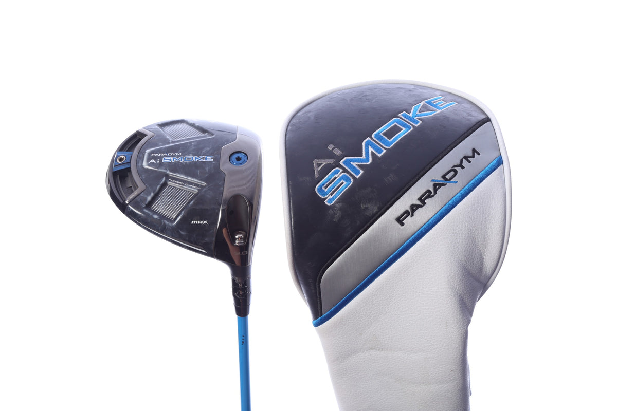 Used Callaway Paradym Ai Smoke MAX Driver - 9 Degrees - Stiff Flex VA Composites Slay - Right-Handed