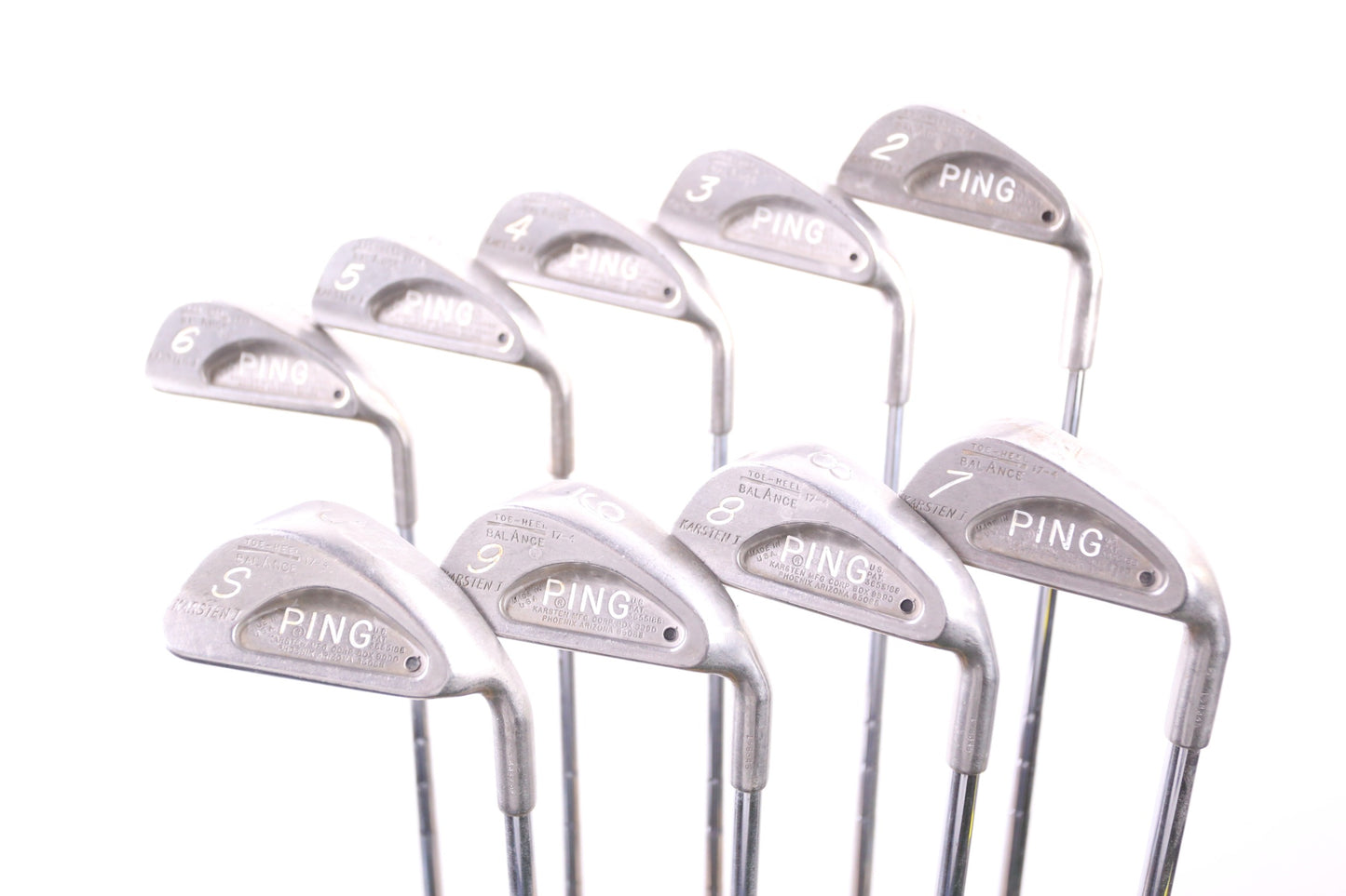 Used Ping Karsten I Iron Set - Right-Handed - 2-9 & SW - Stiff Flex- Black Dot-Next Round