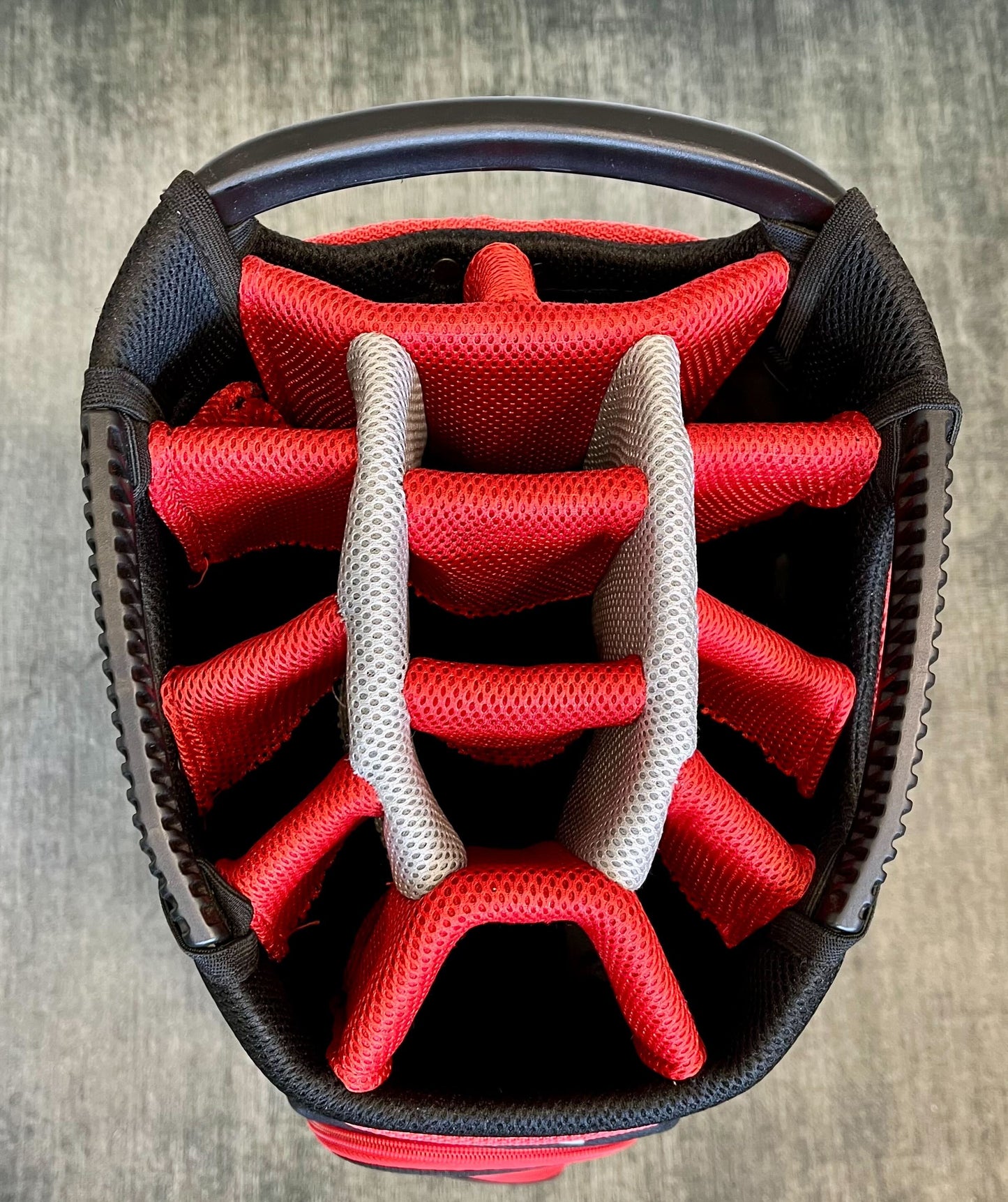 Cobra Cart Bag Red/Black 13 Dividers/7 Pockets with Strap and Rain Cover-Next Round