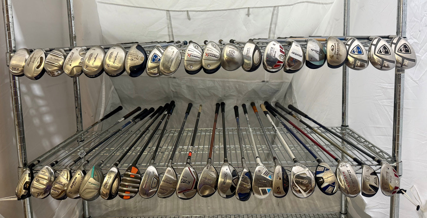Wholesale Lot of 40 Golf Clubs - Assorted Hybrids-Next Round
