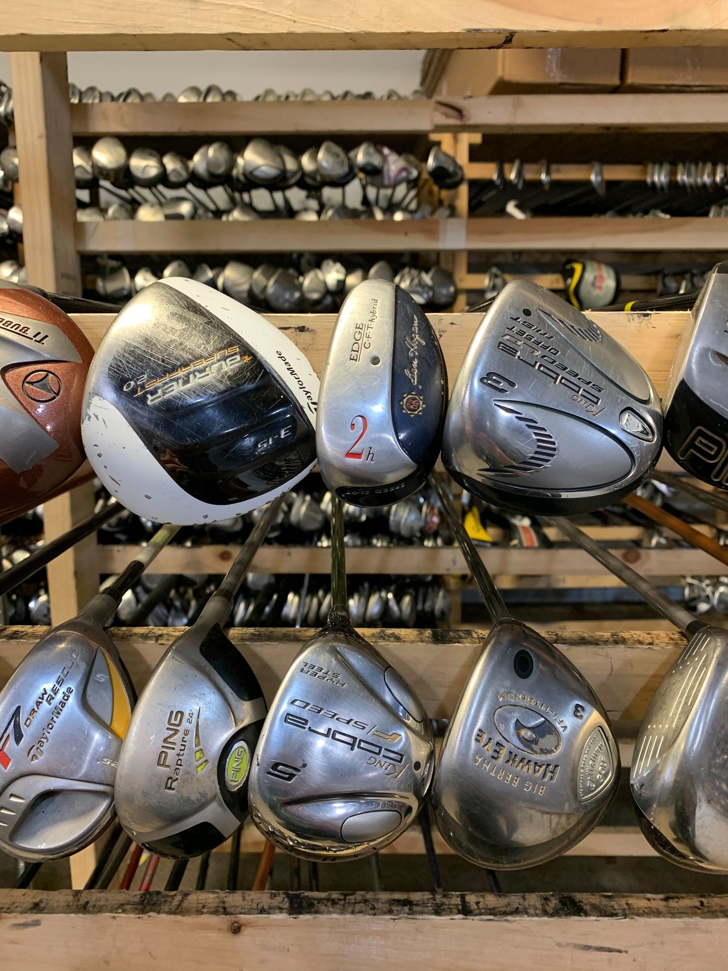 Wholesale Lot of 20 Golf Clubs - Fairway Woods & Hybrids - Men's Flex-Next Round