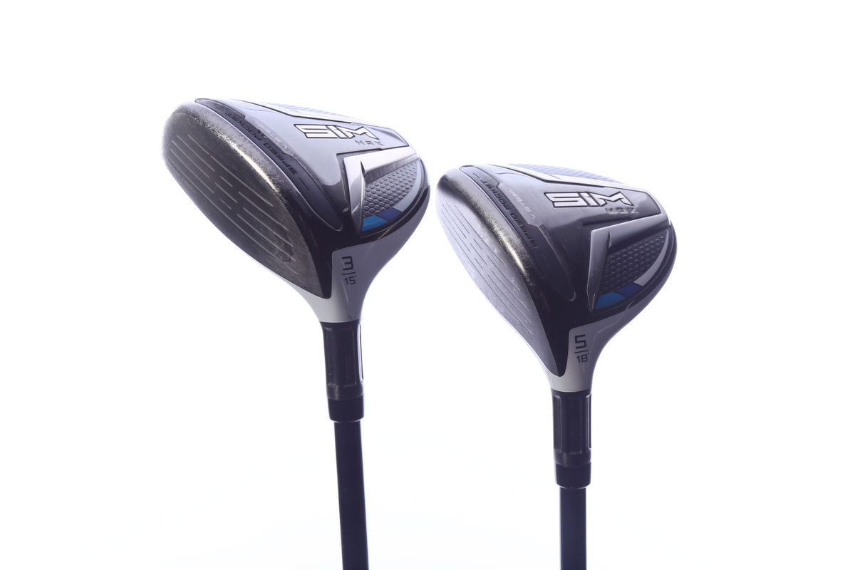 Used TaylorMade SIM MAX Wood Set - Left-Handed - 3W, 5W - Stiff Flex-Next Round