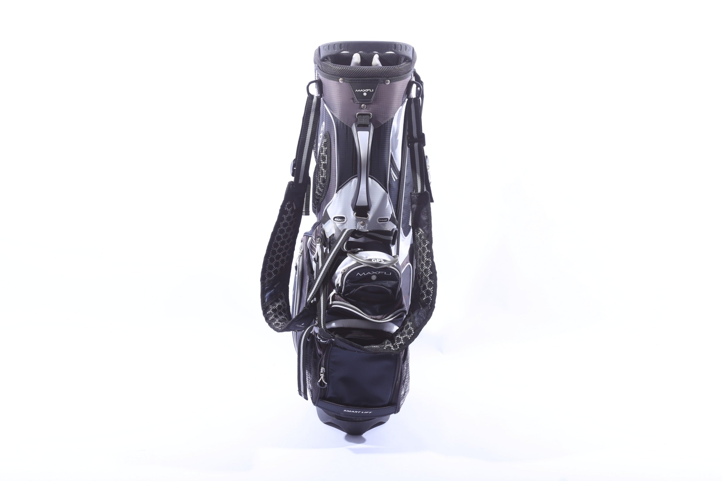 Used MaxFli Stand Multicolor Stand Bag - 14-Way - 11 Pockets - Rain Cover Included