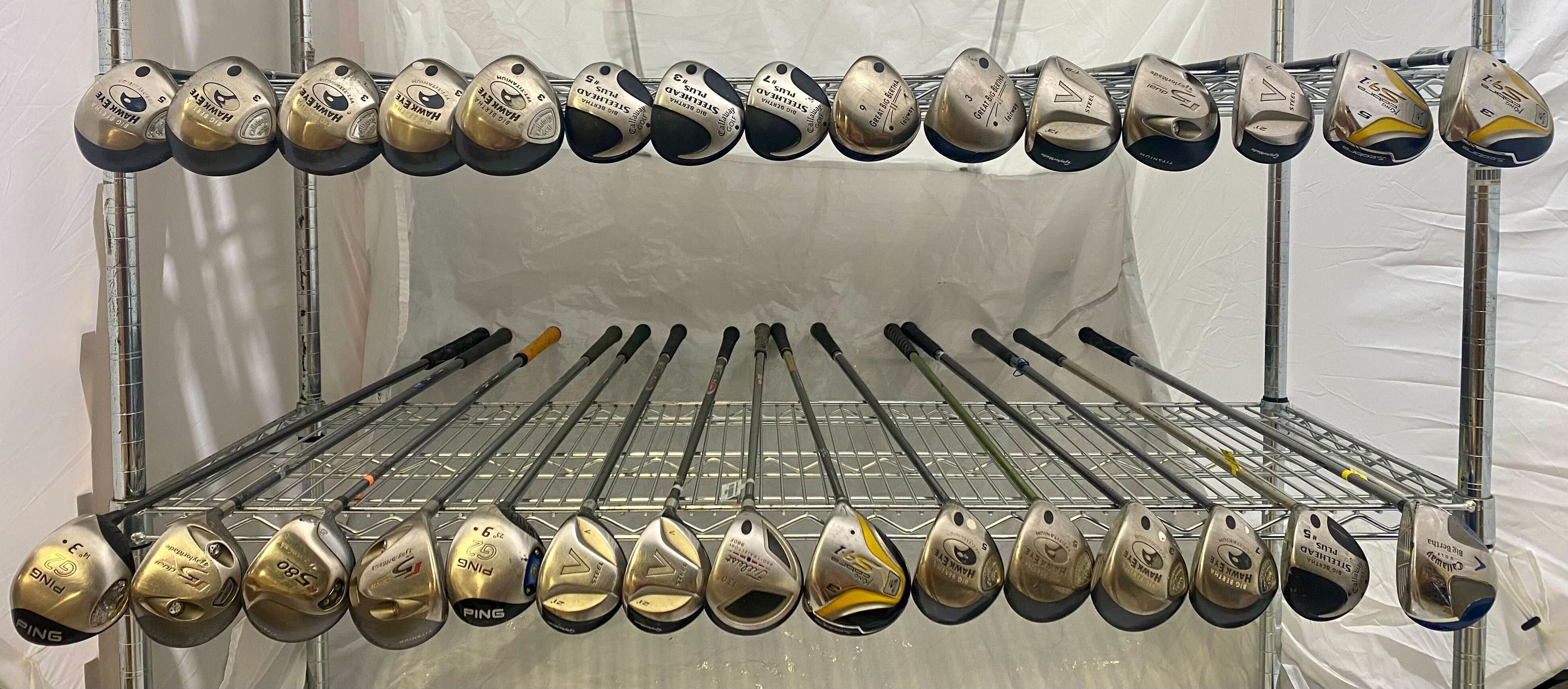 Wholesale Lot of 30 Golf Clubs - Fairway Woods - Assorted Flex-Next Round