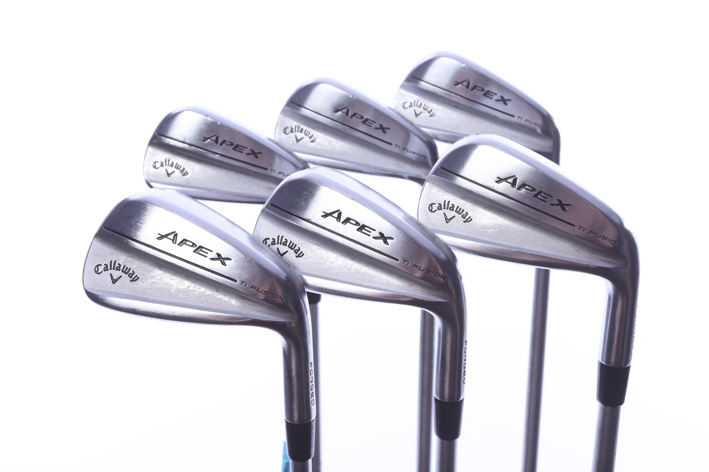 Used Callaway Apex Ti Fusion Plated Iron Set - Right-Handed - 5-PW - Stiff Flex