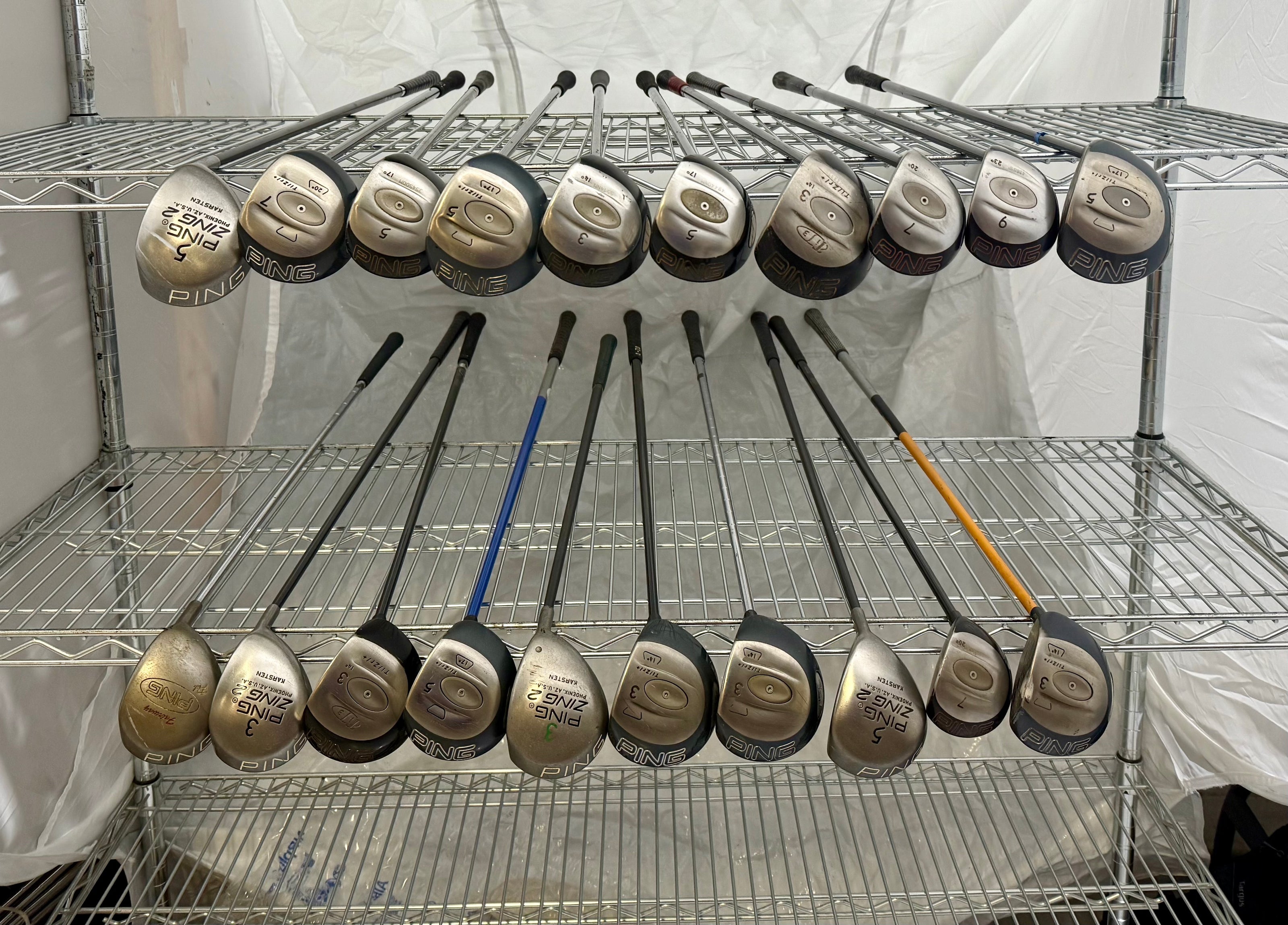 Wholesale Lot of 20 Golf Clubs - Ping Assorted Fairway Woods-Next Round
