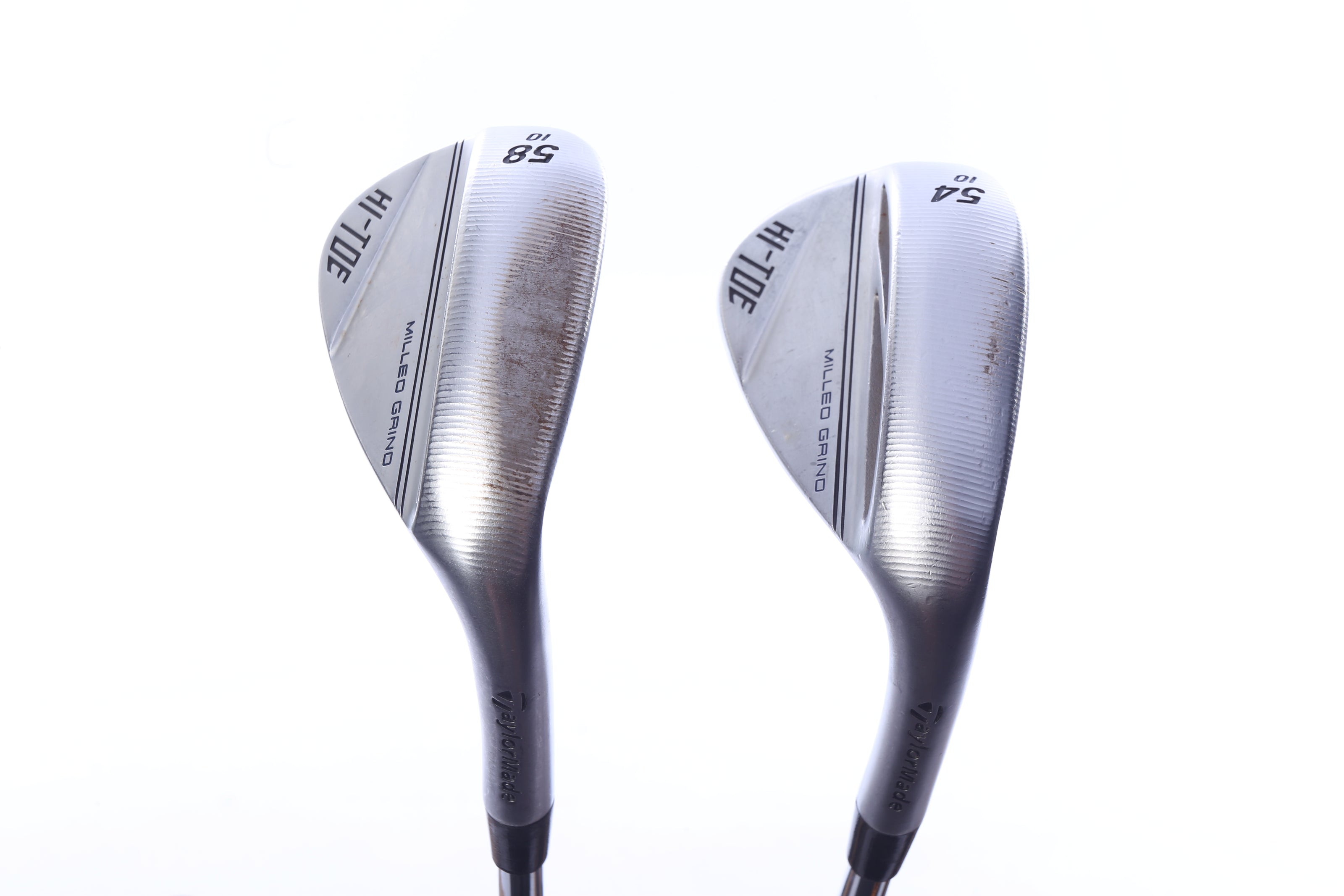 Used TaylorMade Milled Grind Hi-Toe 3 Wedge Set - Right-Handed - 54*, 58* - Stiff Flex