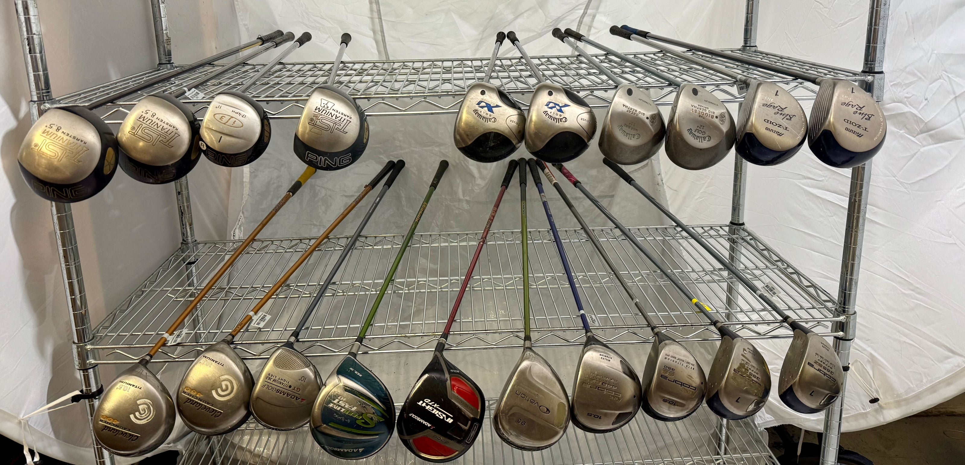 Wholesale Lot of 20 Golf Clubs - Assorted Drivers-Next Round