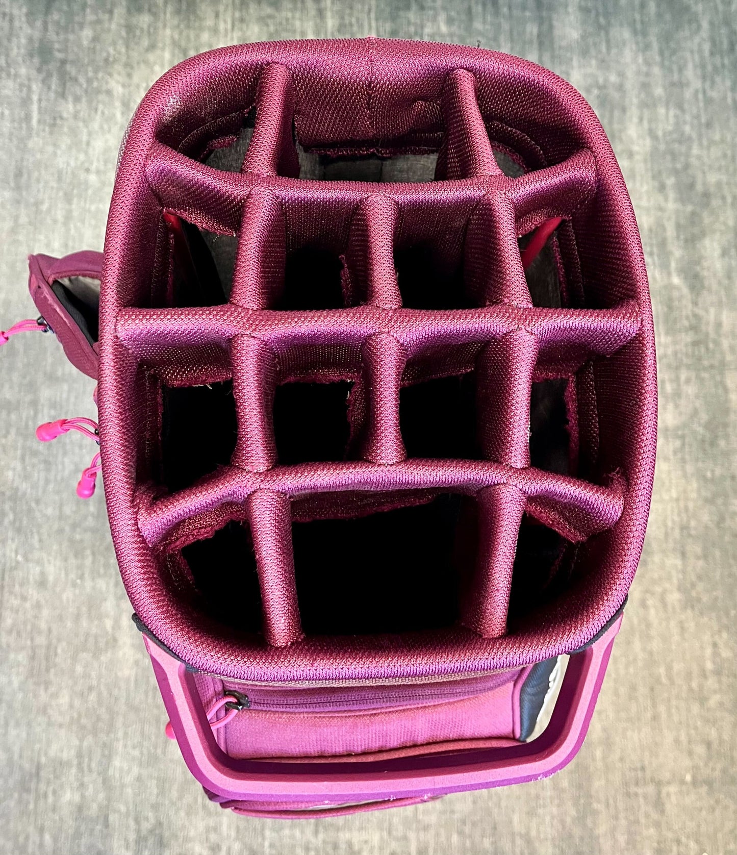 Ping Traverse Golf Cart Bag Purple 14 Dividers/9 pockets w/ Strap and Rain Cover-Next Round