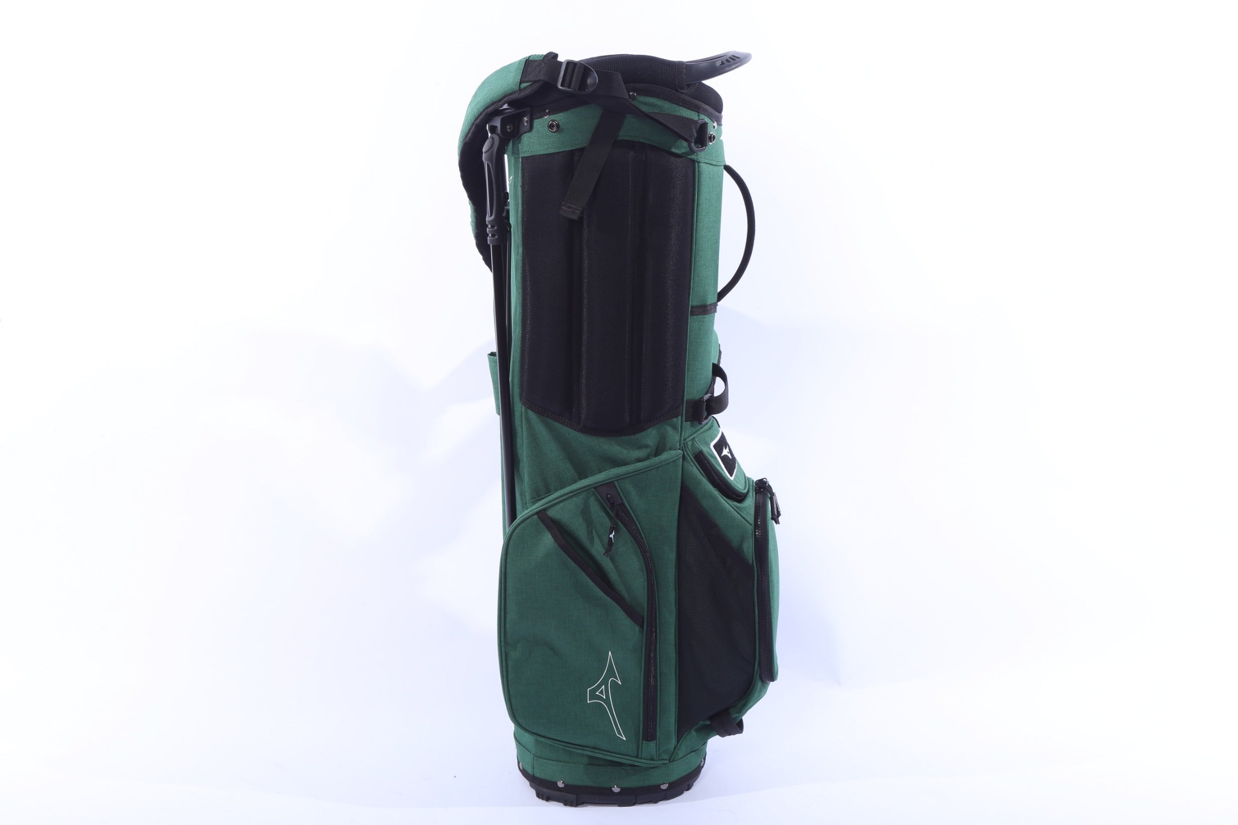 Used Mizuno 2025 BR-D3 Green Stand Bag - 4-Way - 5 Pockets - Rain Cover Included