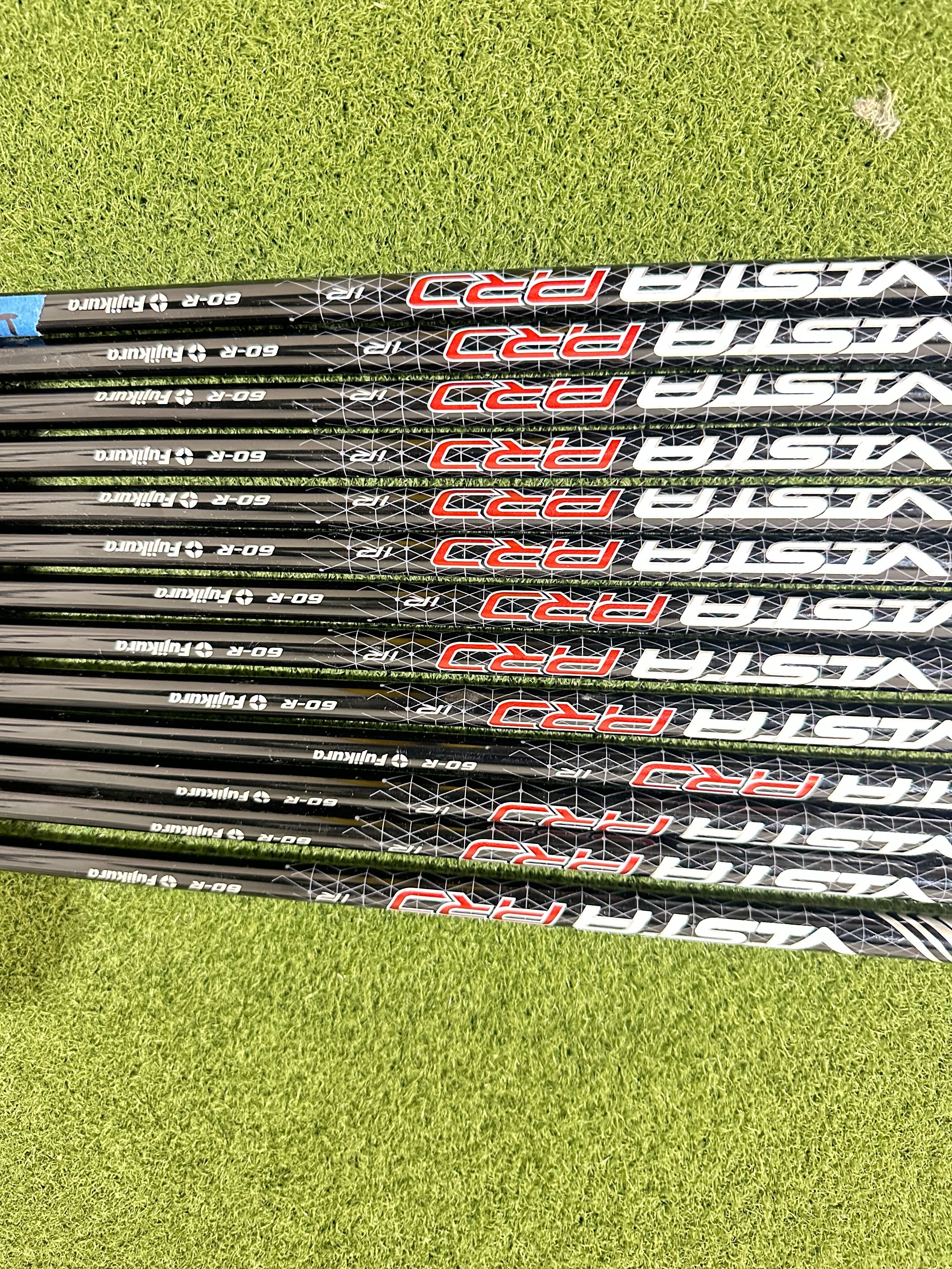 Lot of 13 Premium Golf Shafts - Various Lengths, Flexes, and Brands-Next Round