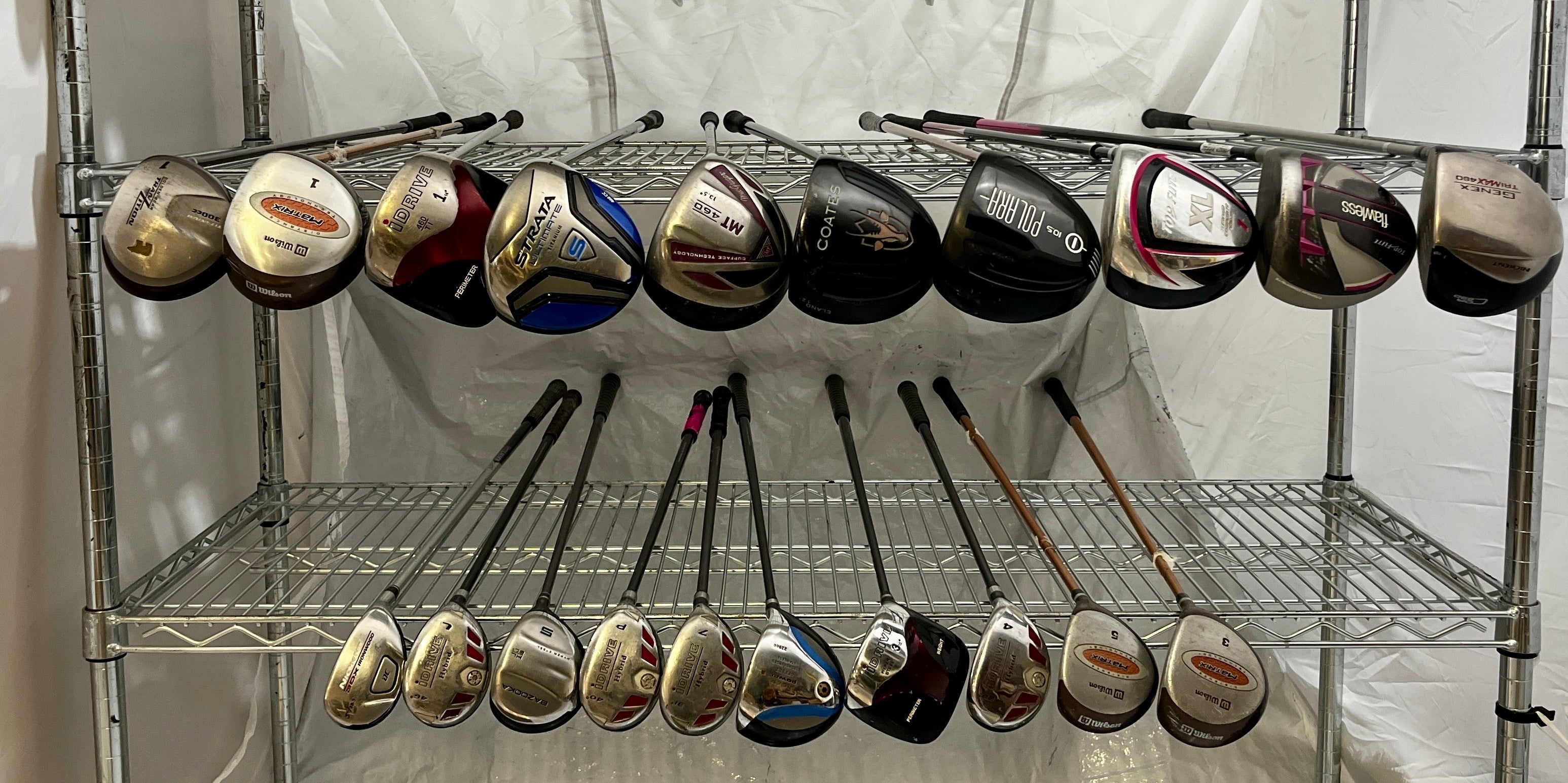 Wholesale Lot of 20 Golf Clubs - Right-Handed - Drivers, Woods and Hybrids-Next Round