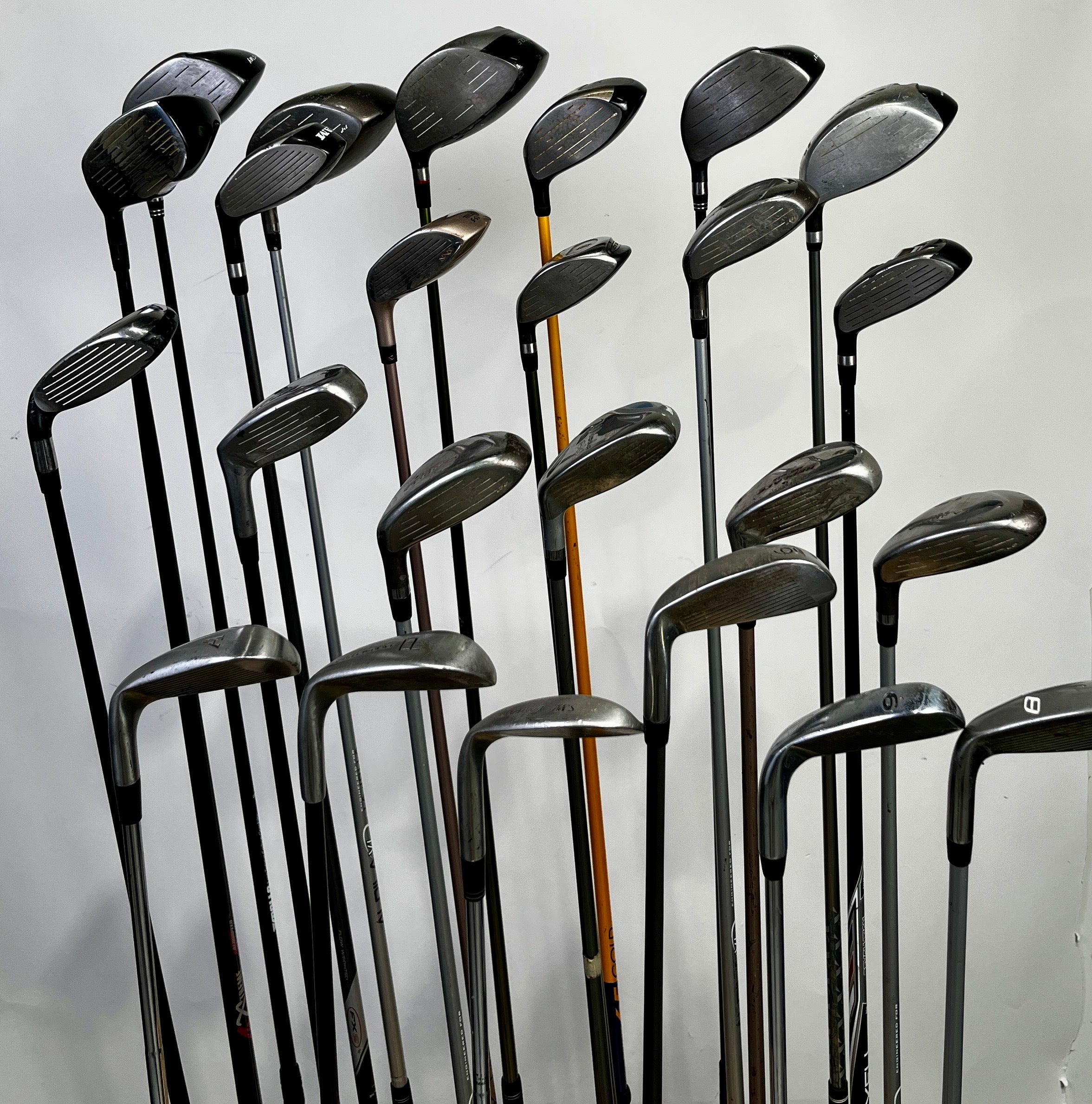 Wholesale Lot of 24 Assorted Drivers, Fairway Woods, Hybrids, and Single Irons.-Next Round