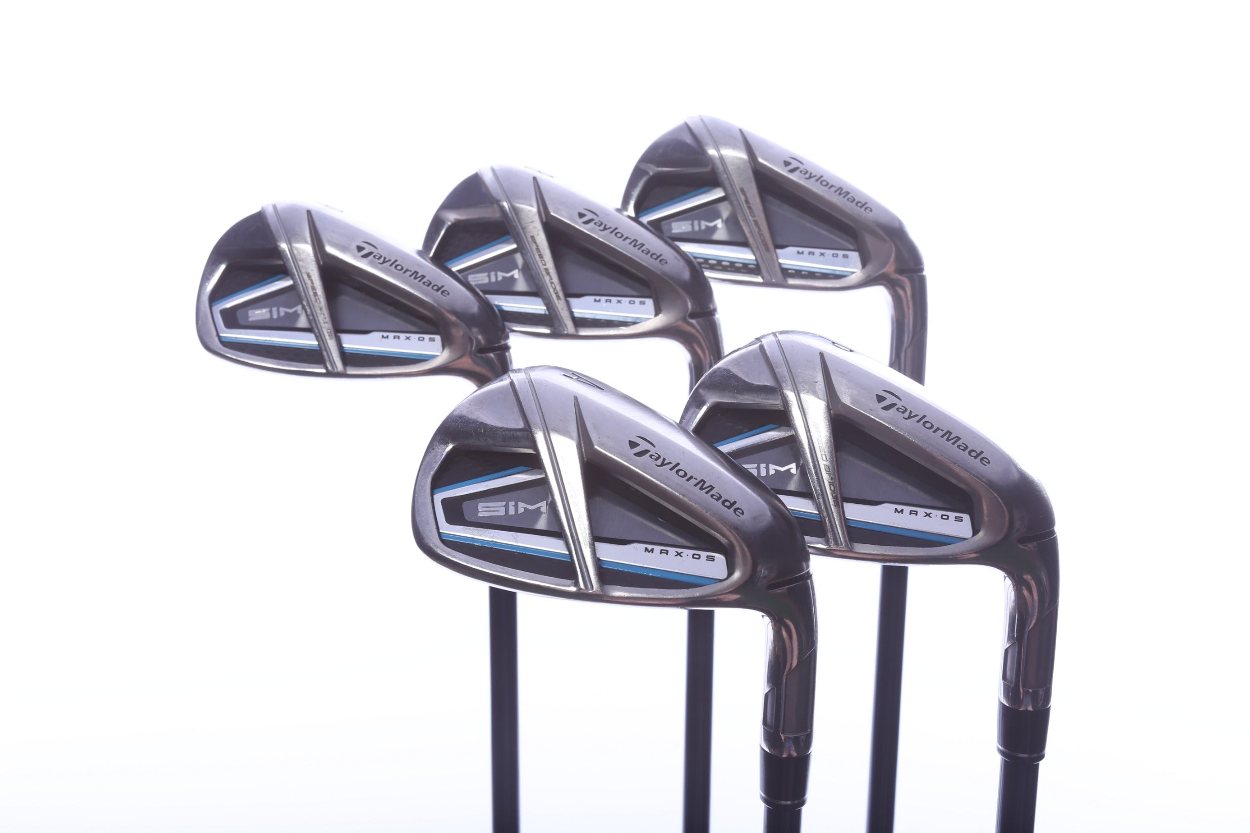 Used TaylorMade SIM MAX OS Iron Set - Right-Handed - 7-PW, AW - Seniors Flex