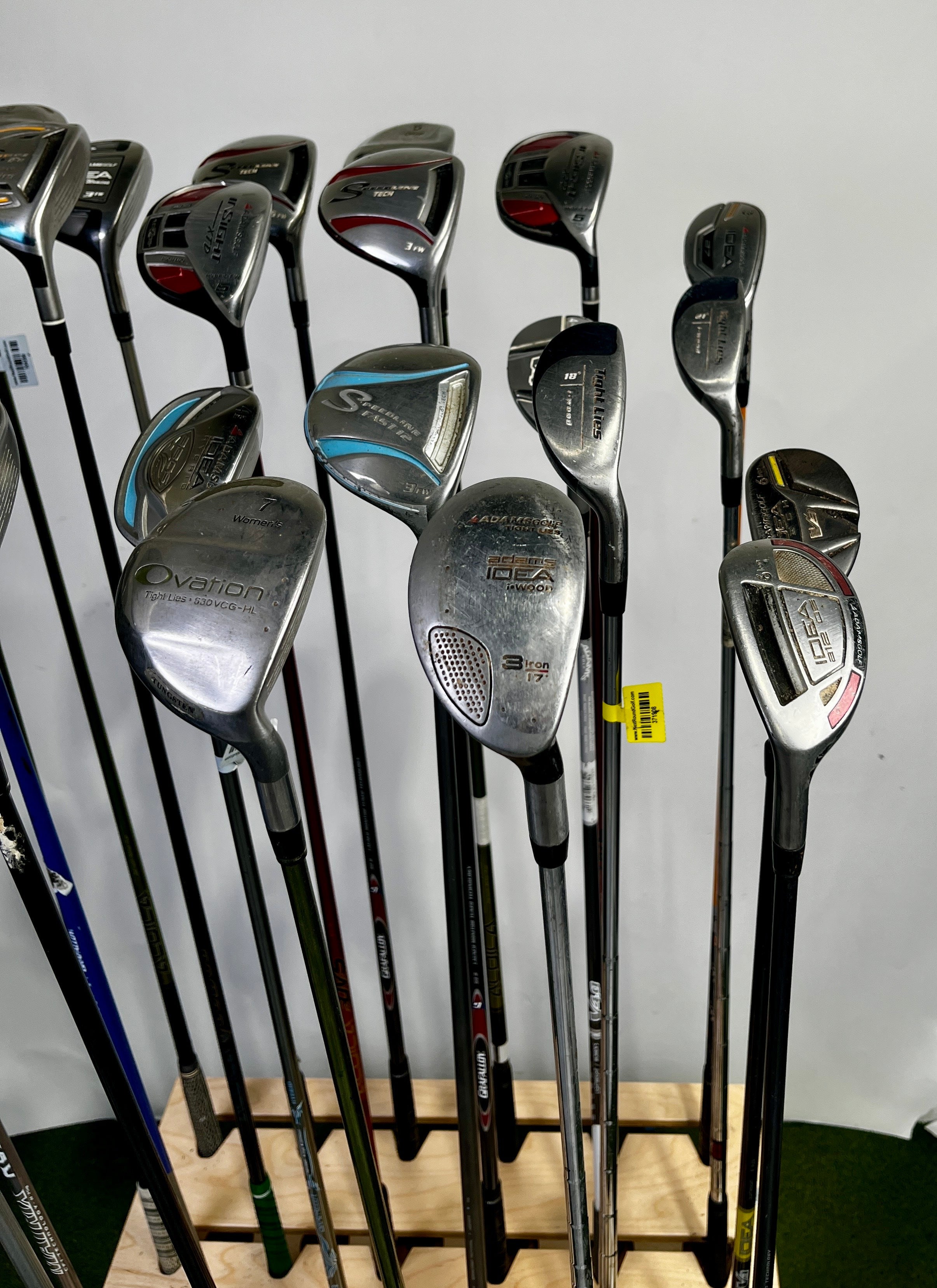 Wholesale Lot of 24 Adams Hybrids and Fairway Woods.-Next Round