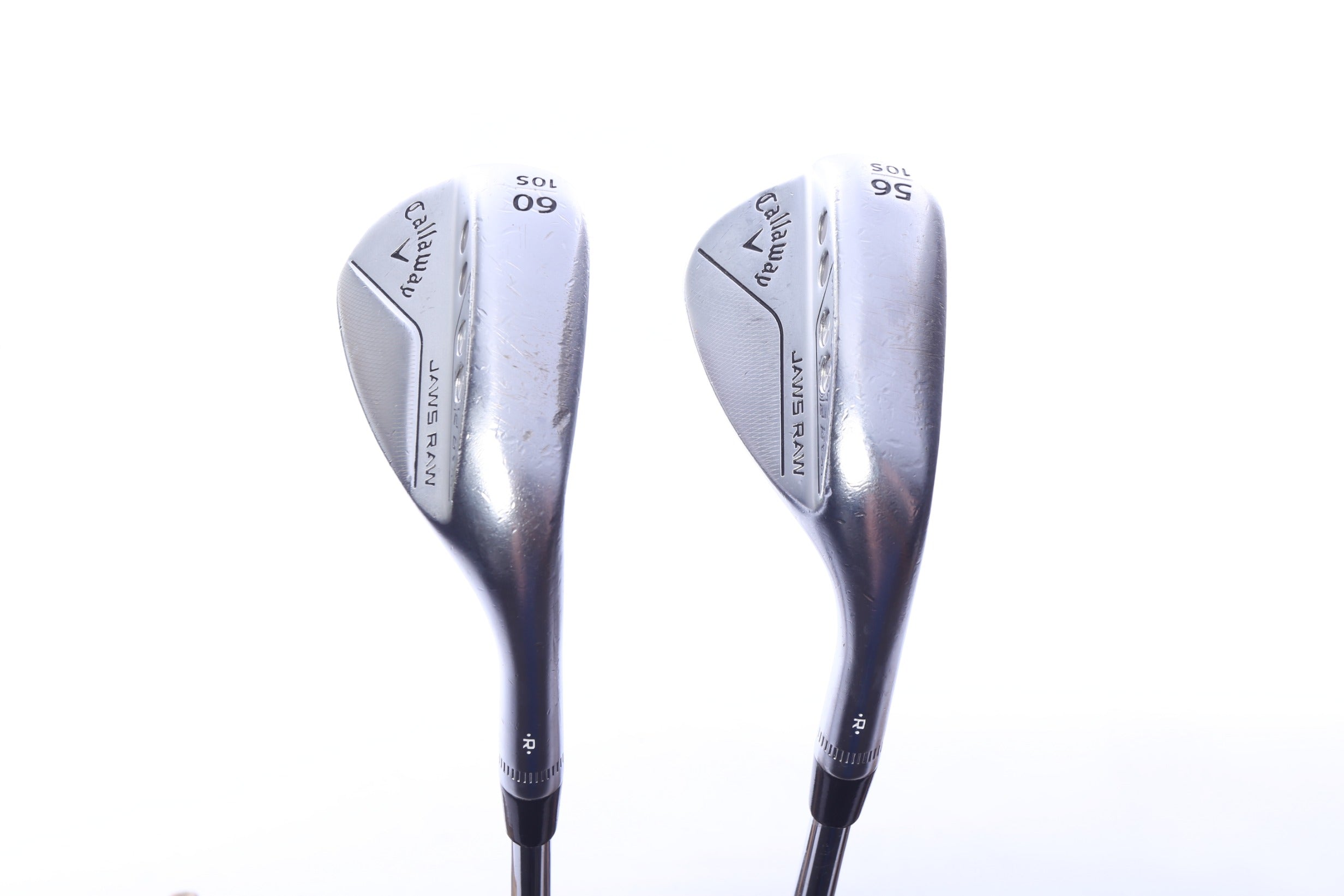 Used Callaway JAWS Forged Raw Wedge Set - Right-Handed - 56*, 60* - Wedge Flex