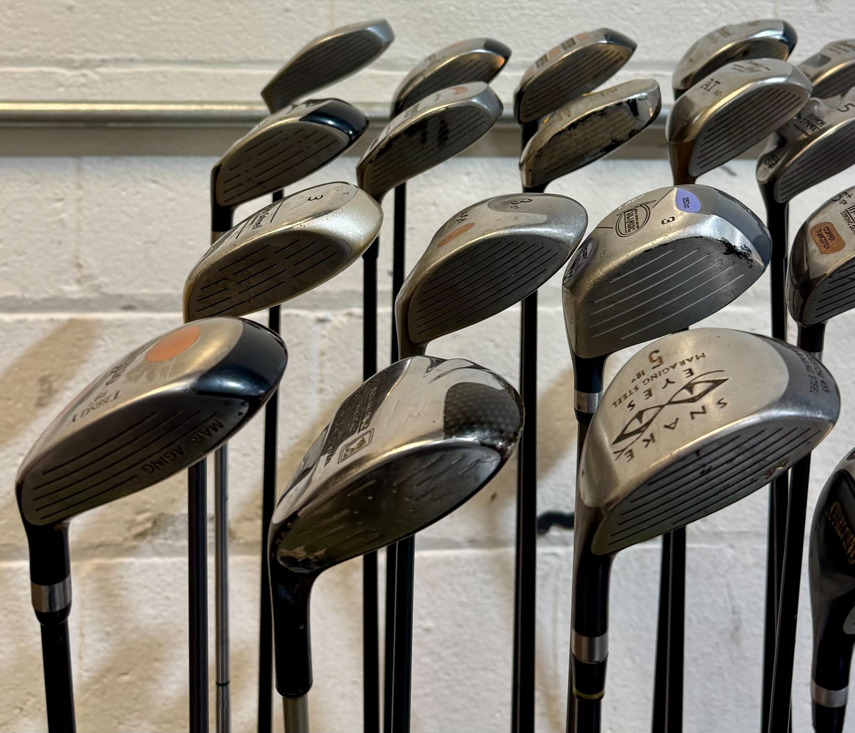 Wholesale Lot of 35 Golf Clubs - Assorted Fairway Woods - RH/LH - Mixed Flexes