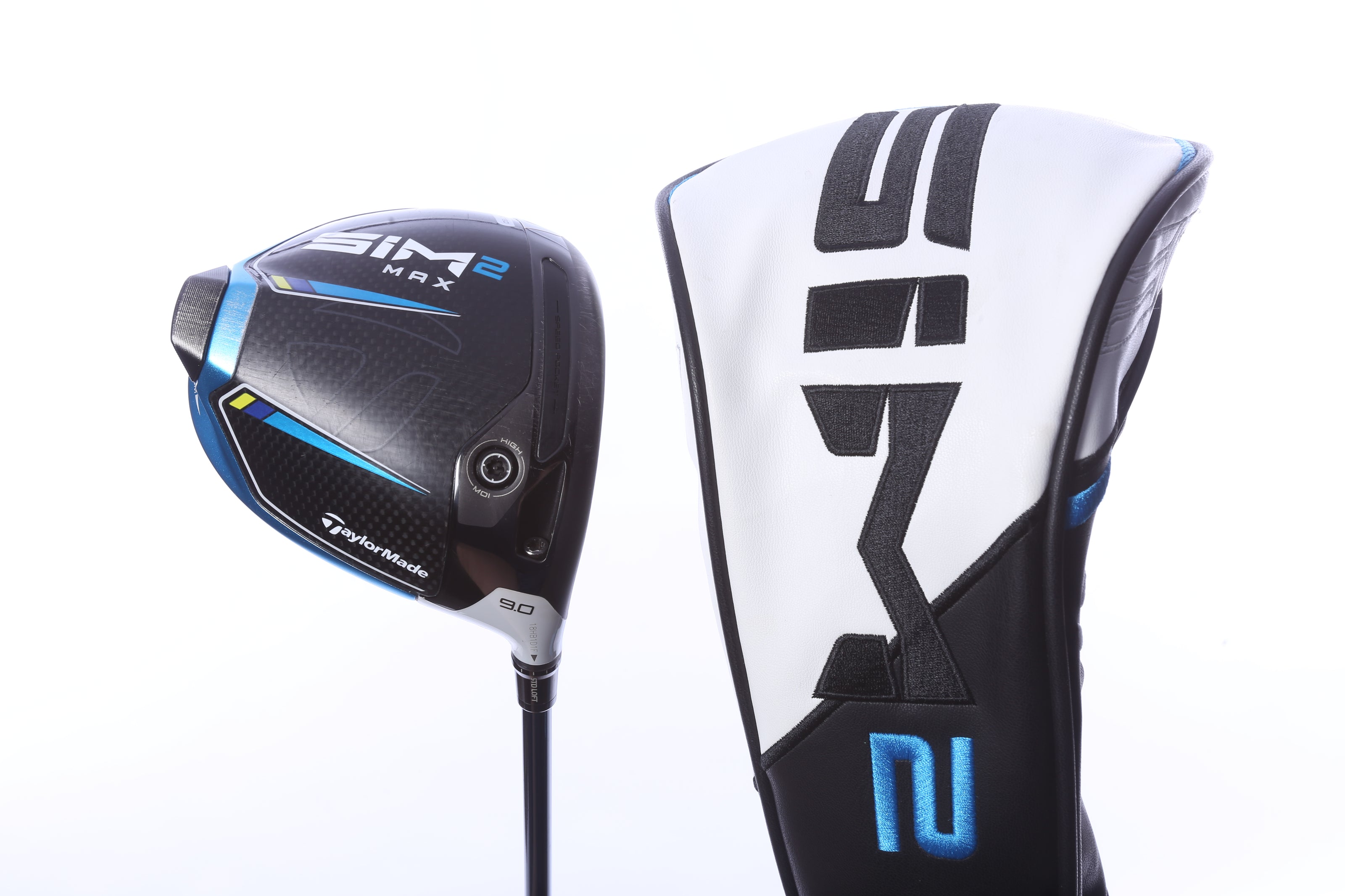 Used TaylorMade SIM2 MAX Driver - 9 Degrees - Stiff Flex Mitsubishi TENSEI TM50 Blue - Right-Handed-Next Round