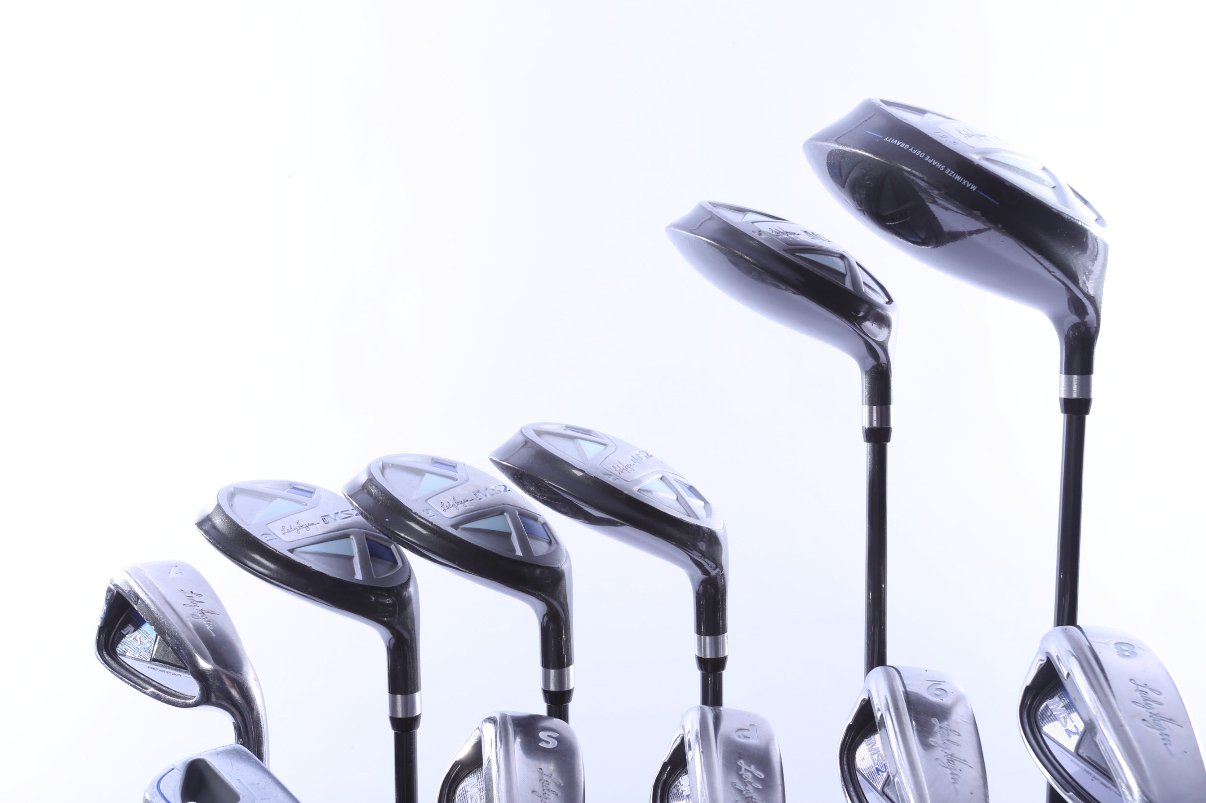 Used Walter Hagen Lady Hagen MS2 Complete Set - Right-Handed - 1W, 3W, 4-6H, 7-PW, SW - Ladies Flex-Next Round