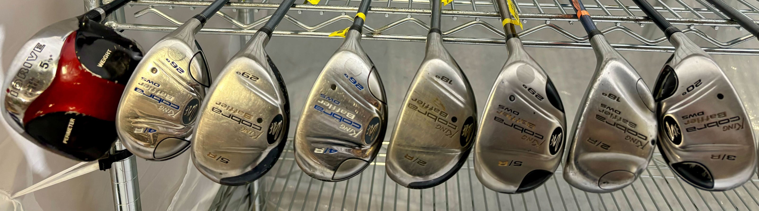 Wholesale Lot of 30 Golf Clubs - Cobra Bafflers, Idrive, Adams-Next Round