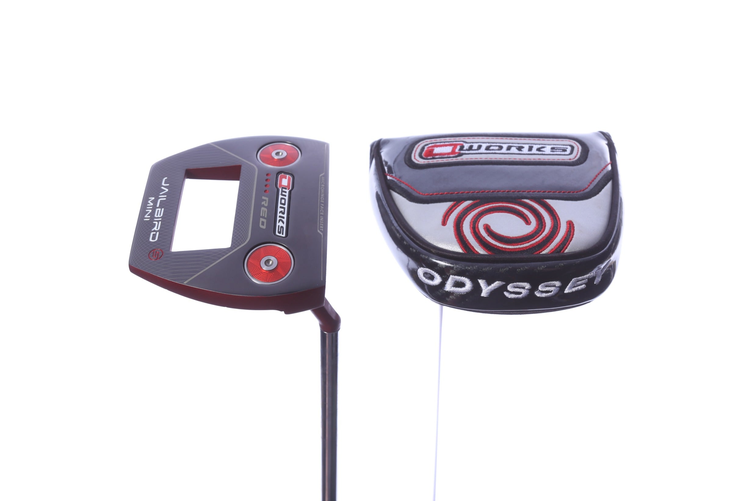 Used Odyssey O-Works Red Jailbird Mini S Putter - Right-Handed - 35 in - Mallet-Next Round