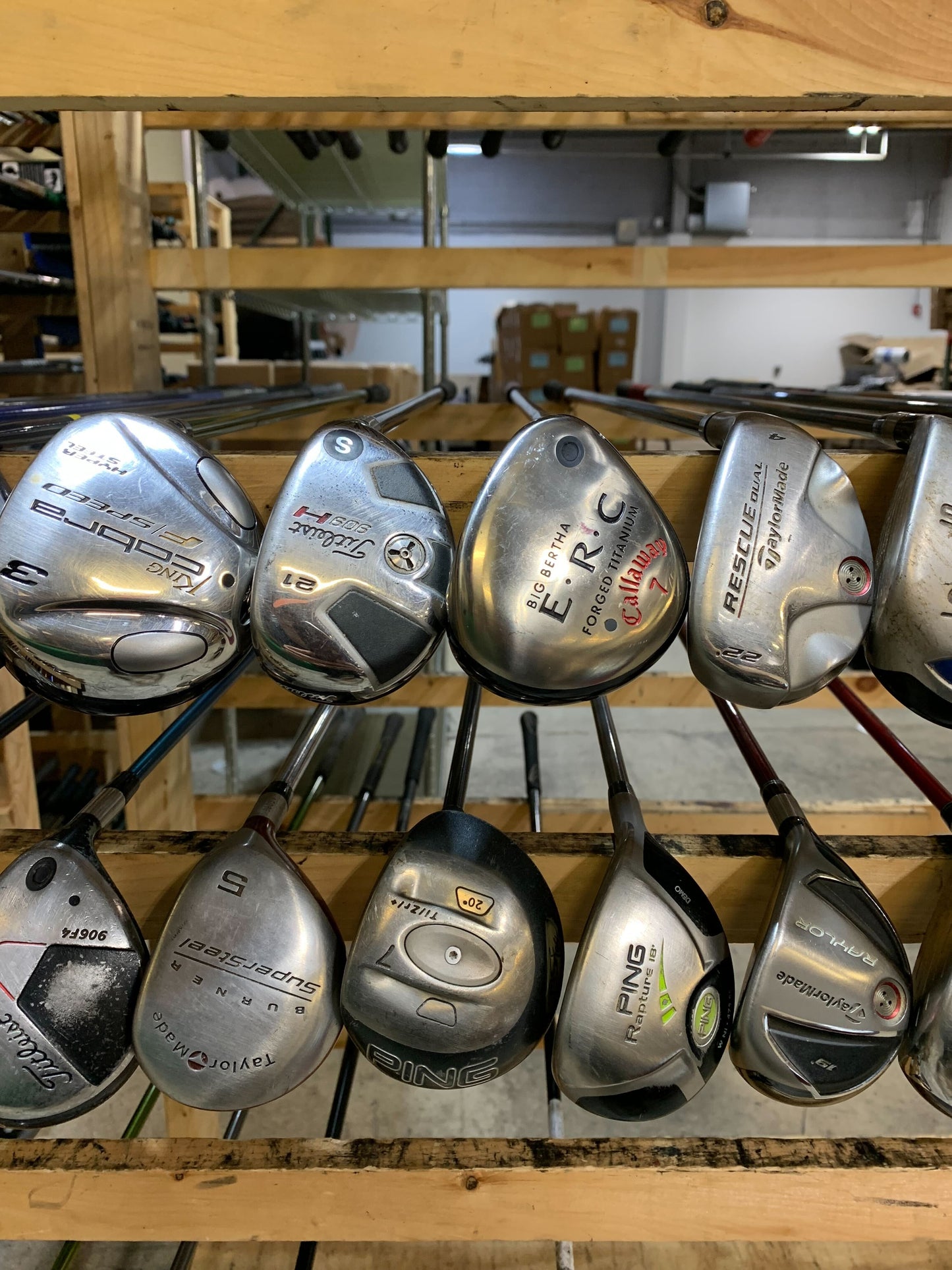 Wholesale Lot of 20 Golf Clubs - Fairway Woods & Hybrids - Men's Flex-Next Round
