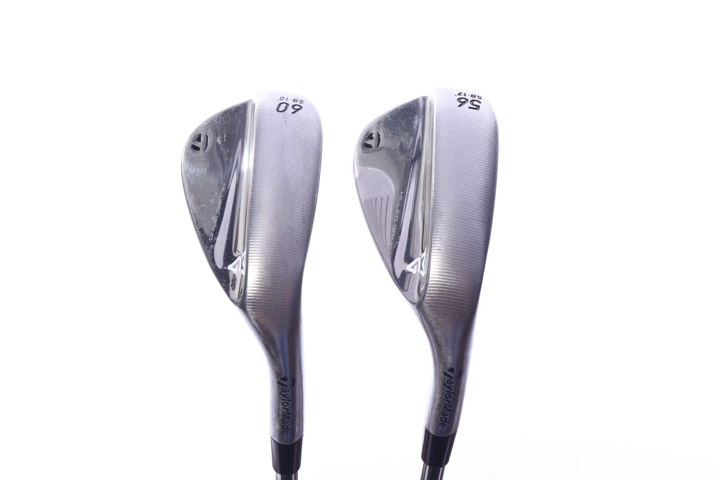 Used TaylorMade Milled Grind Chrome Wedge Set - Right-Handed - 56*, 60* - Wedge Flex