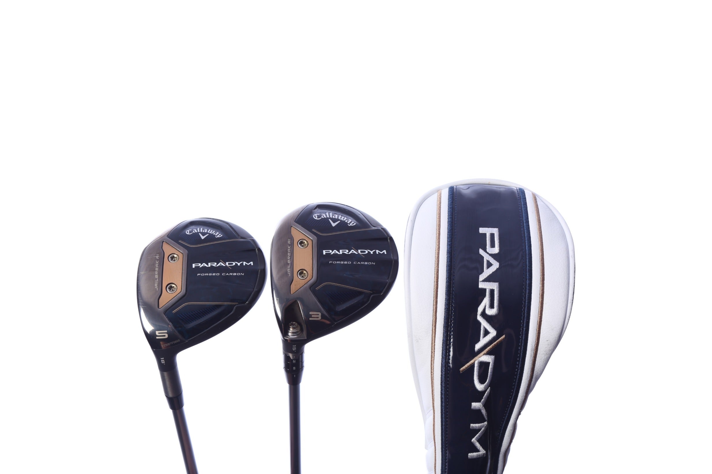 Used Callaway Paradym Wood Set - Left-Handed - 3W, 5W - Stiff Flex