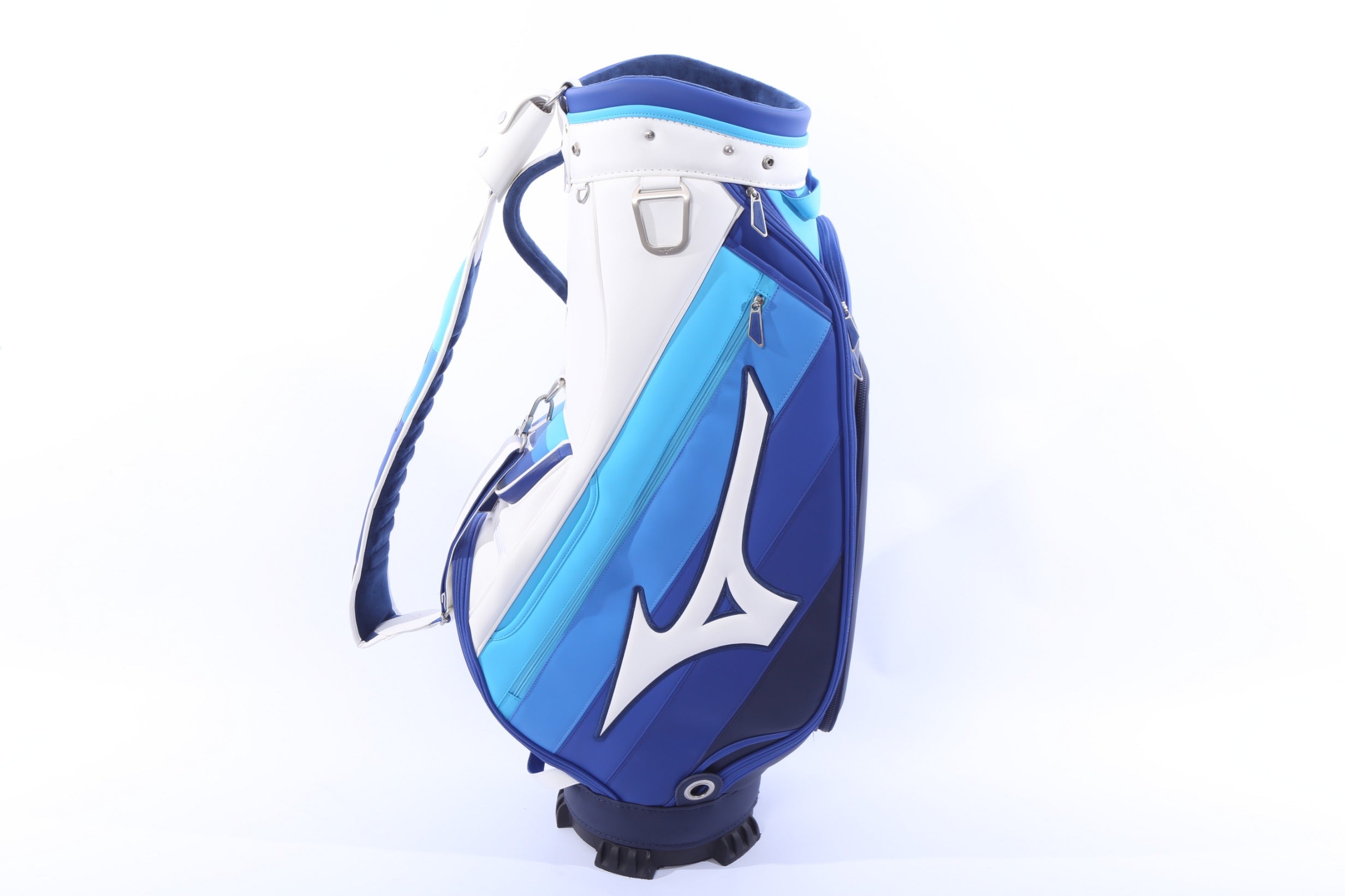 Used Mizuno Tour Multicolor Staff Bag - 6-Way - 9 Pockets - Rain Cover Included-Next Round