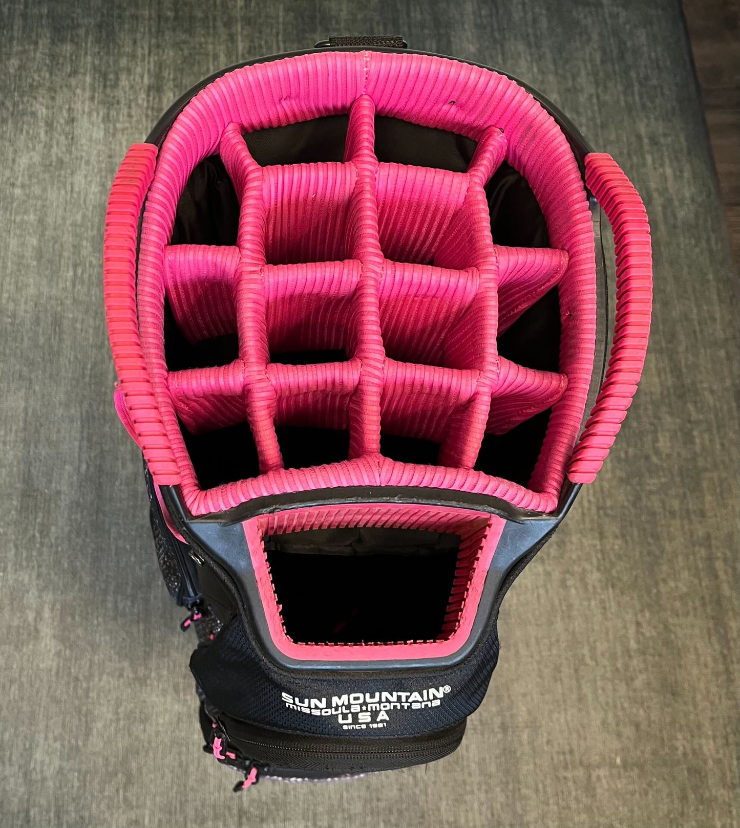 Sun Mountain Starlet Women's Cart Bag Black/Pink with Strap and Rain Cover-Next Round