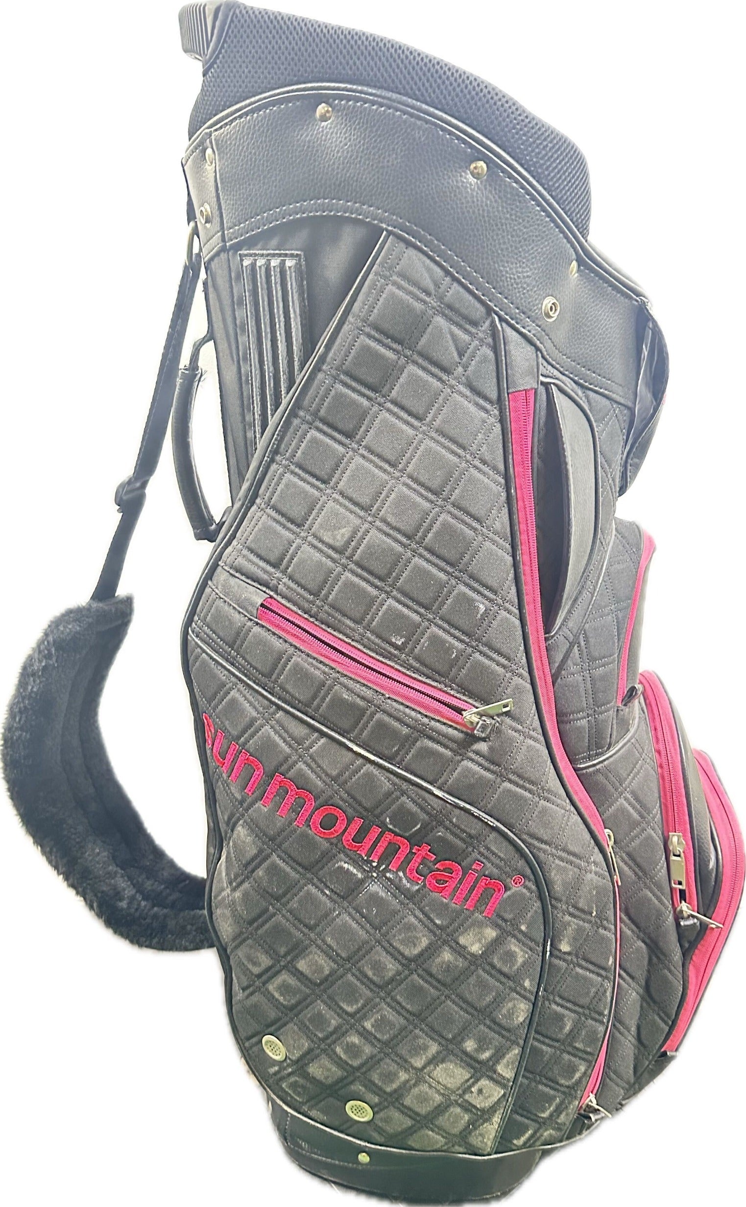 Ladies Pink 2024 Cart Golf Bag 14 Divider + Rain Cover