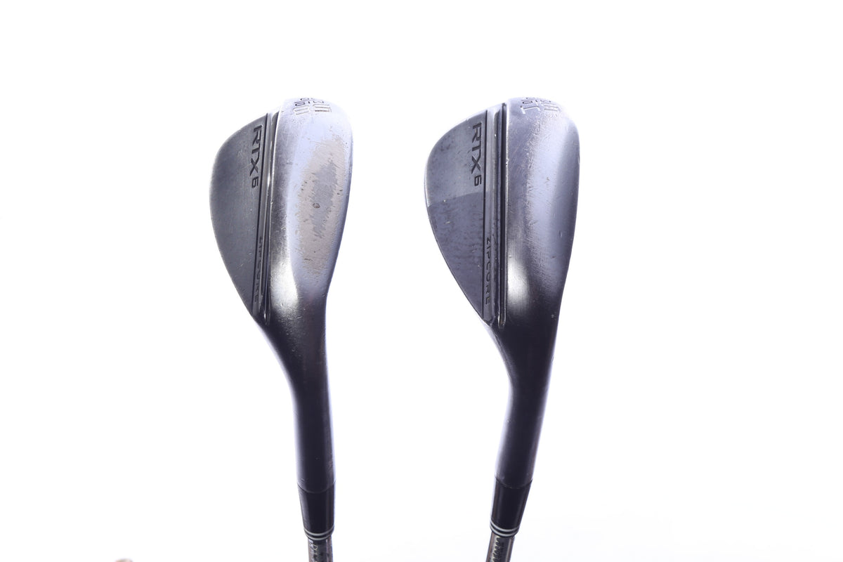 Used Cleveland RTX 6 ZipCore Black Satin Wedge Set - Right-Handed - 54*, 58* - Wedge Flex