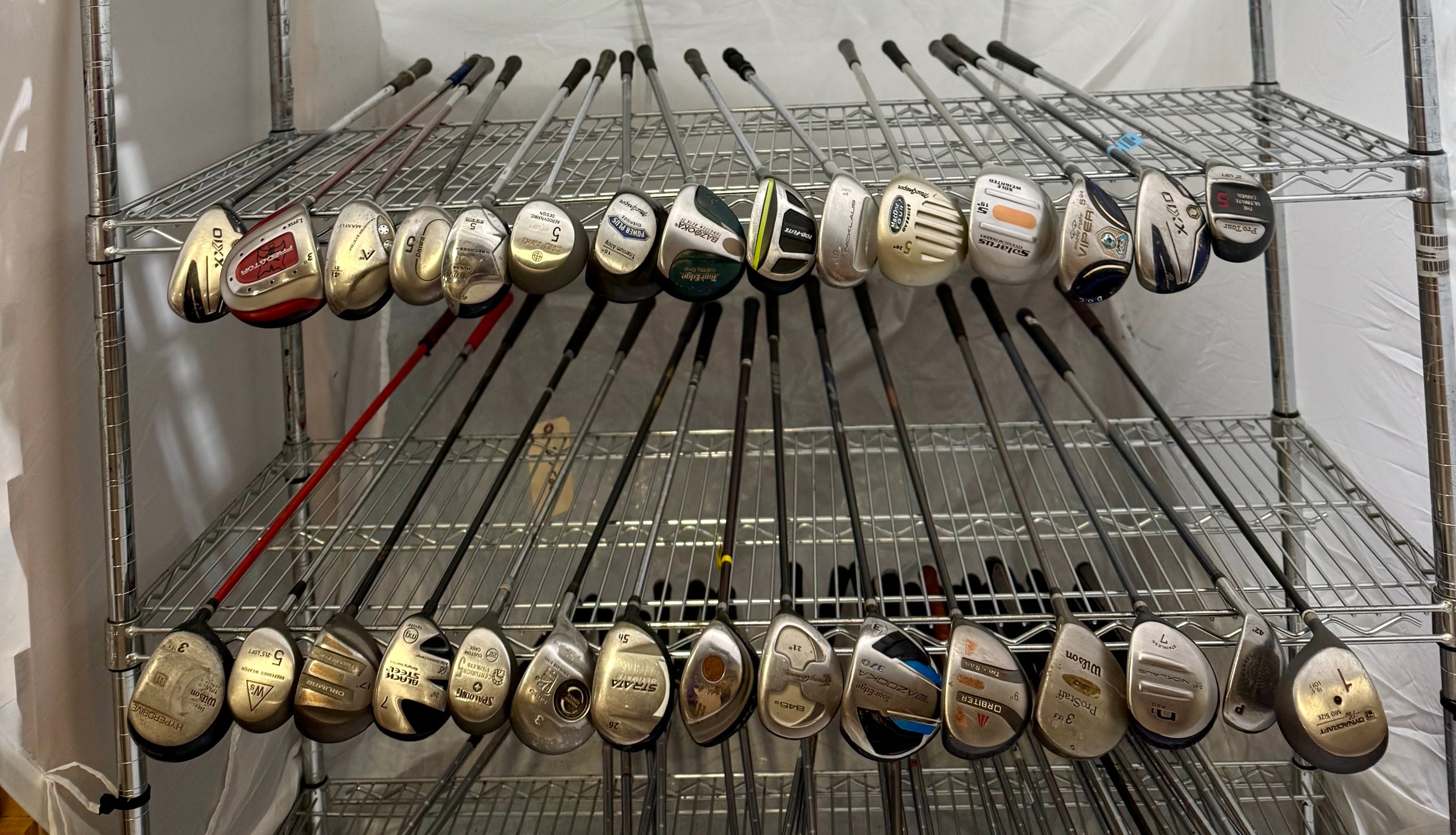 Wholesale Lot of 30 Golf Clubs - Assorted Fairway Woods & Hybrids-Next Round