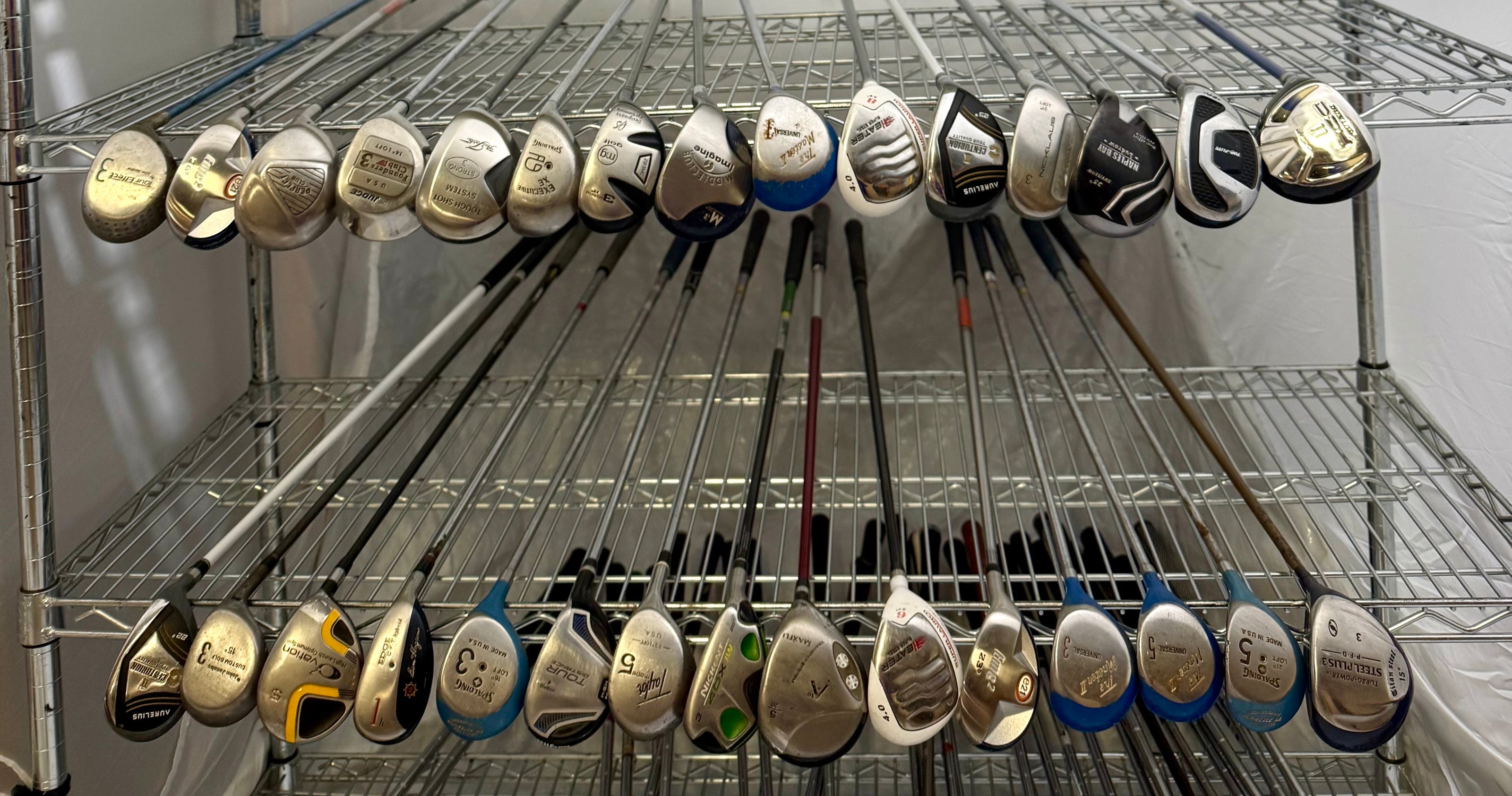 Wholesale Lot of 30 Golf Clubs - Assorted Fairway Woods & Hybrids-Next Round