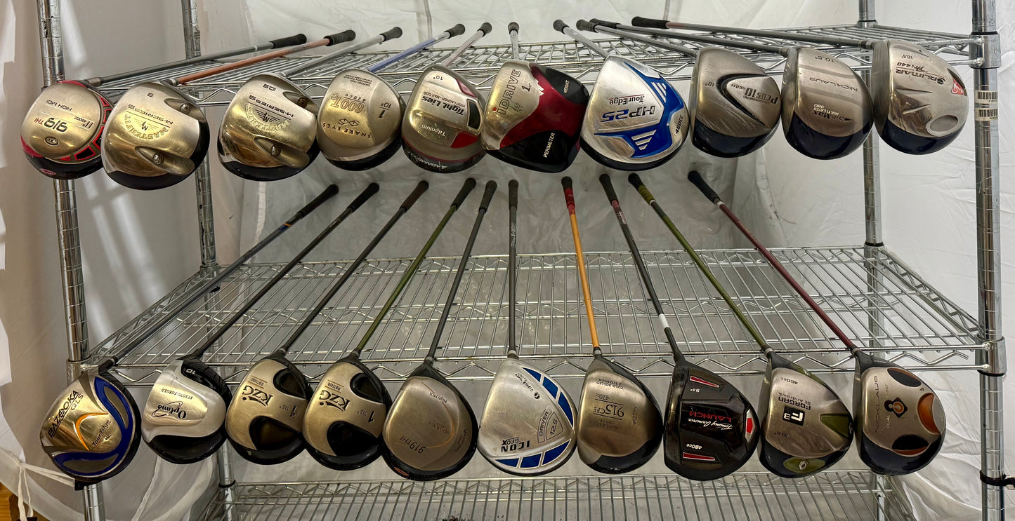 Wholesale Lot of 20 Golf Clubs - Assorted Drivers-Next Round