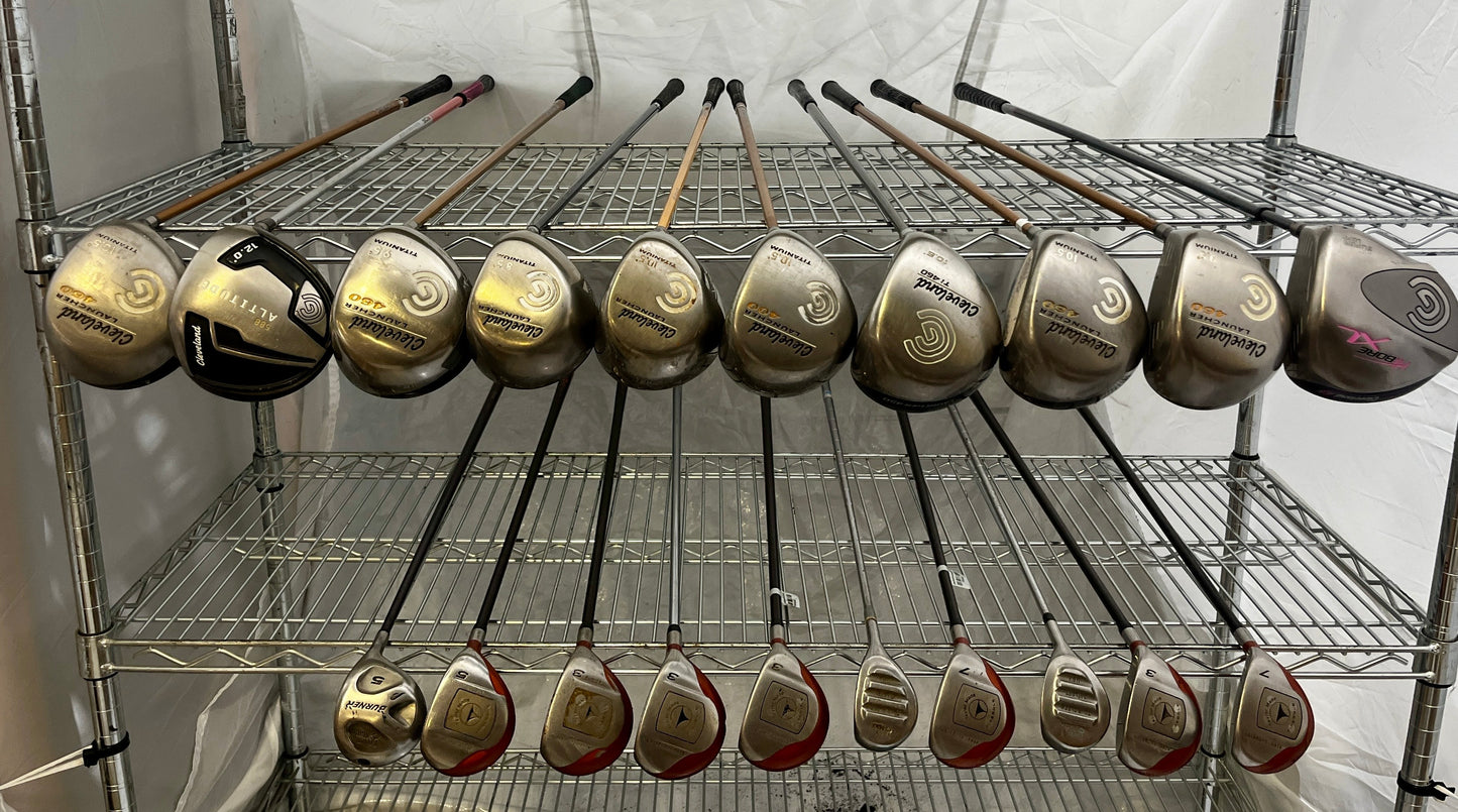 Wholesale Lot of 20 Golf Clubs - Cleveland Drivers & TaylorMade Fairway Woods-Next Round