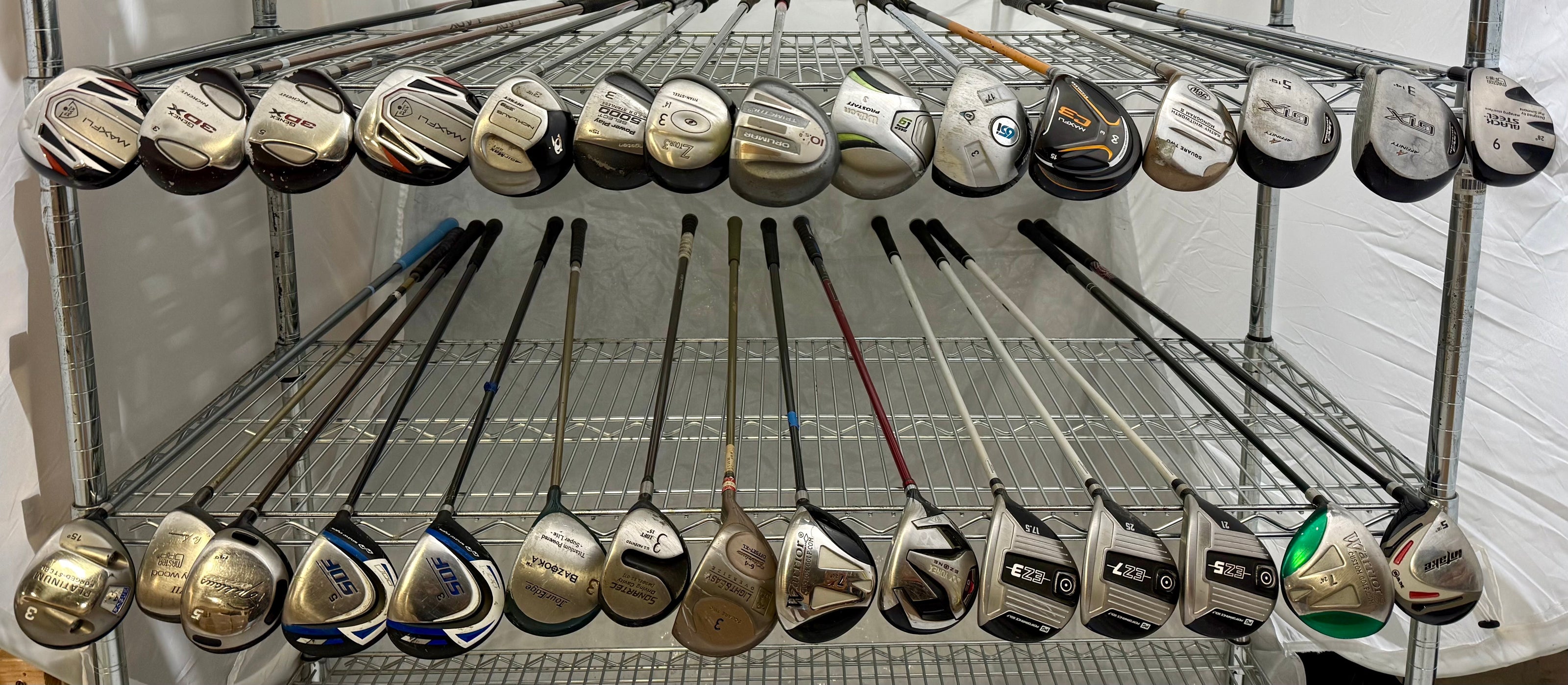 Wholesale Lot 30 Golf Clubs - Assorted Fairway Woods-Next Round