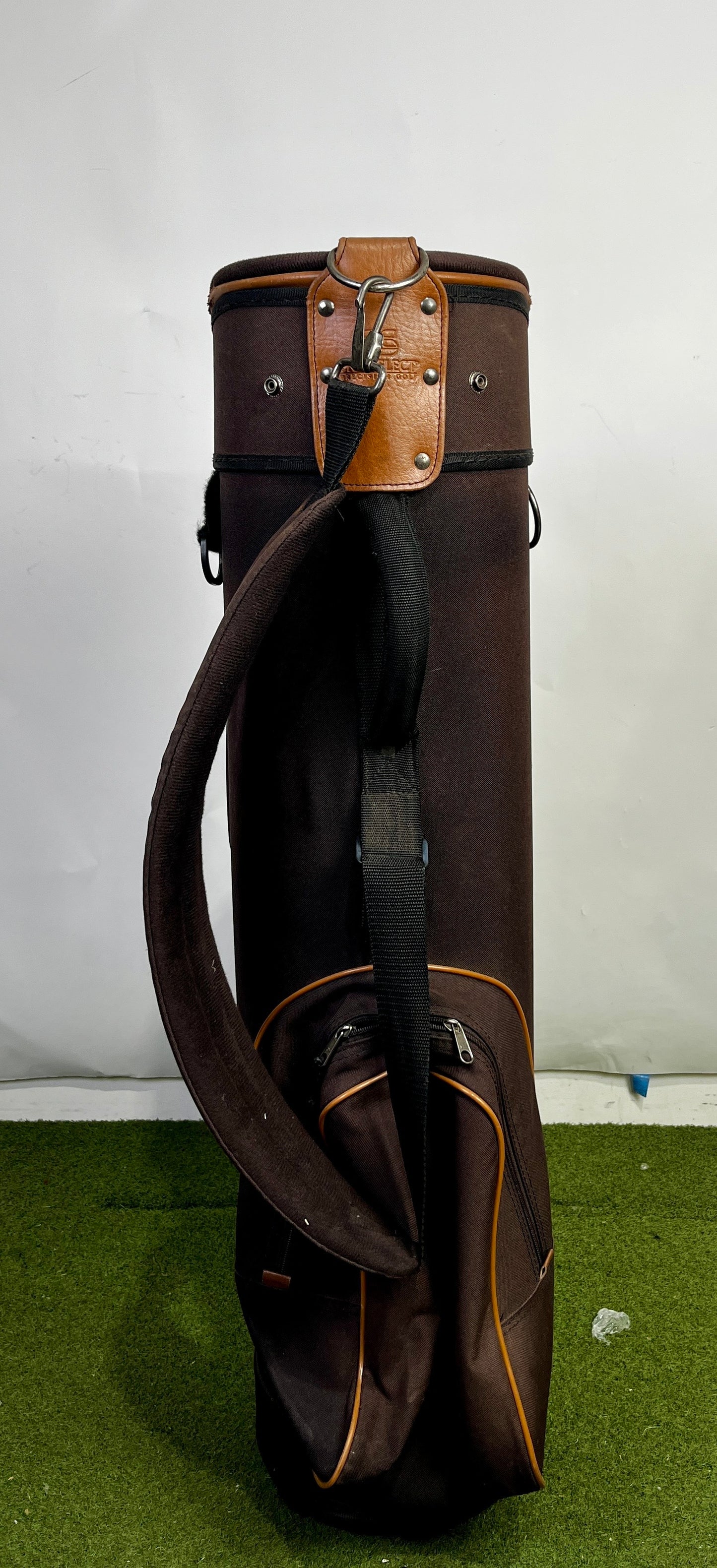 Pro Select Golf Bag - 10 Dividers 3 Pockets- Brown and Tan-Next Round