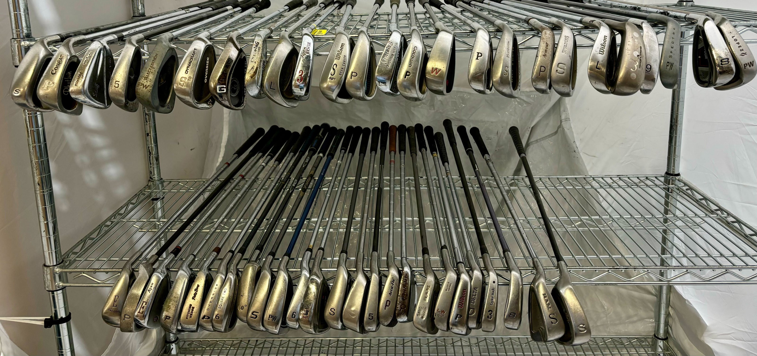 Wholesale Lot of 50 Golf Clubs - Assorted Irons and Wedges-Next Round