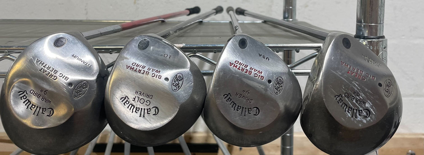 Wholesale Lot of 15 Golf Clubs - Callaway Big Bertha Warbird Drivers-Next Round