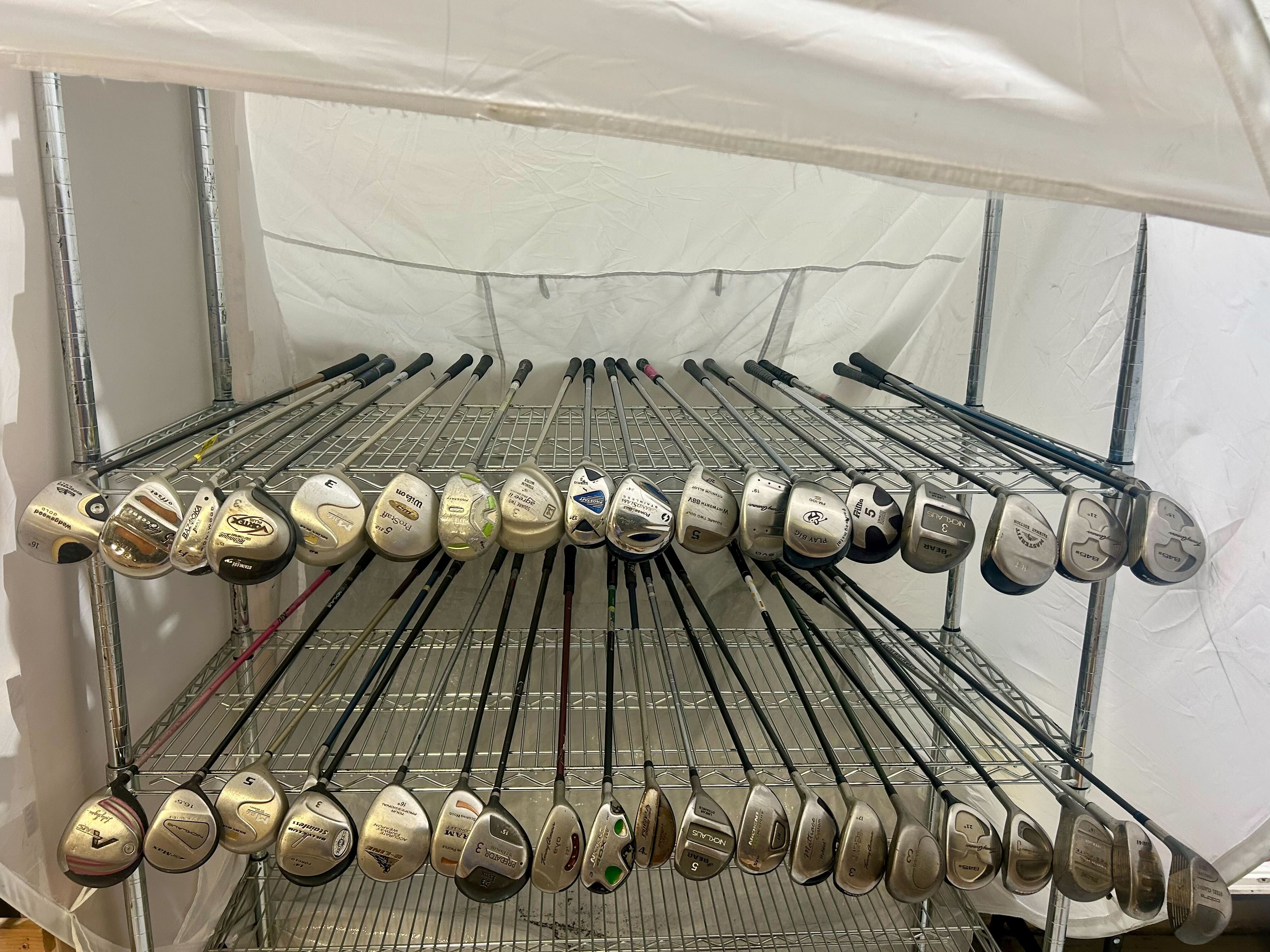 Wholesale Lot of 40 Golf Clubs - Right and Left-Handed - Assorted Fairway Woods-Next Round
