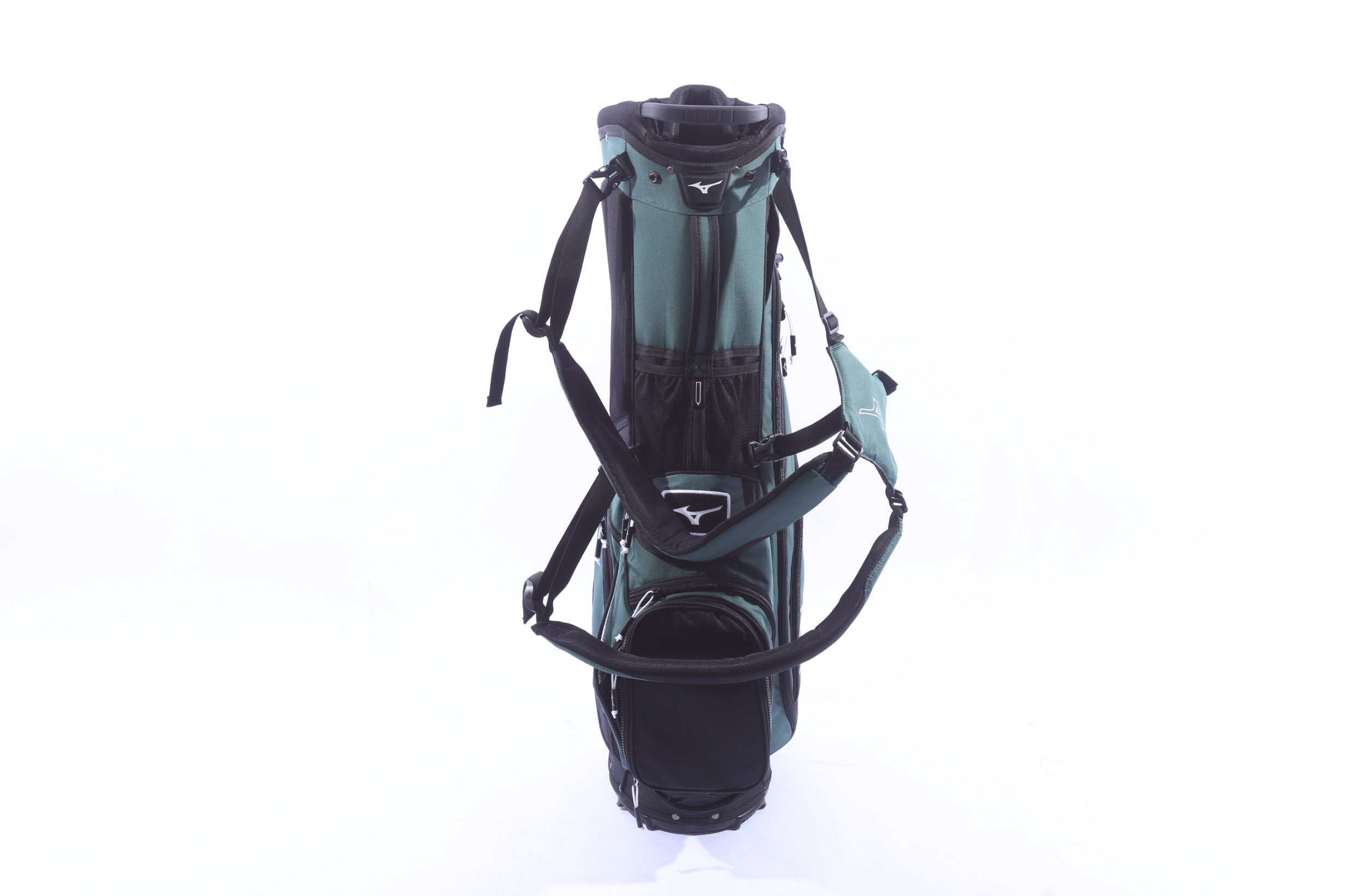 Used Mizuno 2025 BR-DX Green Stand Bag - 14-Way - 9 Pockets - Rain Cover Included-Next Round