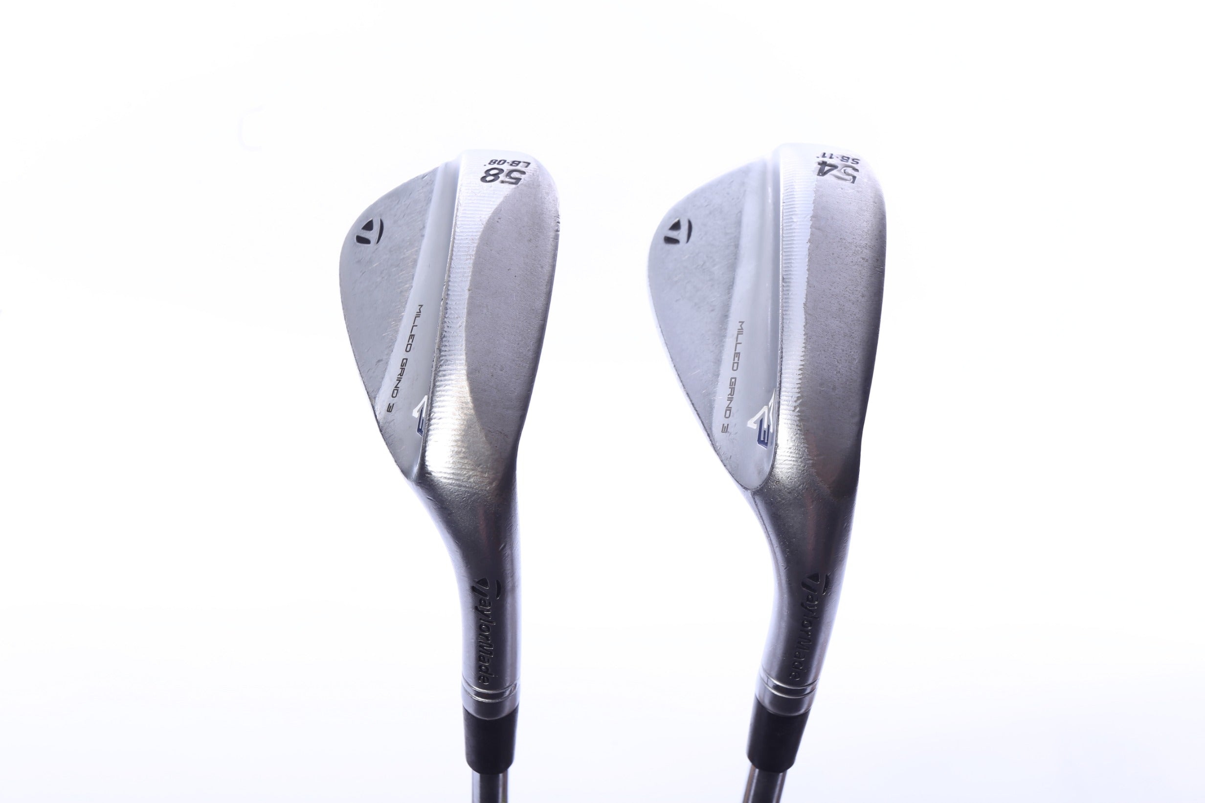 Used TaylorMade Milled Grind 3 Chrome Wedge Set - Right-Handed - 54*, 58* - Stiff Flex