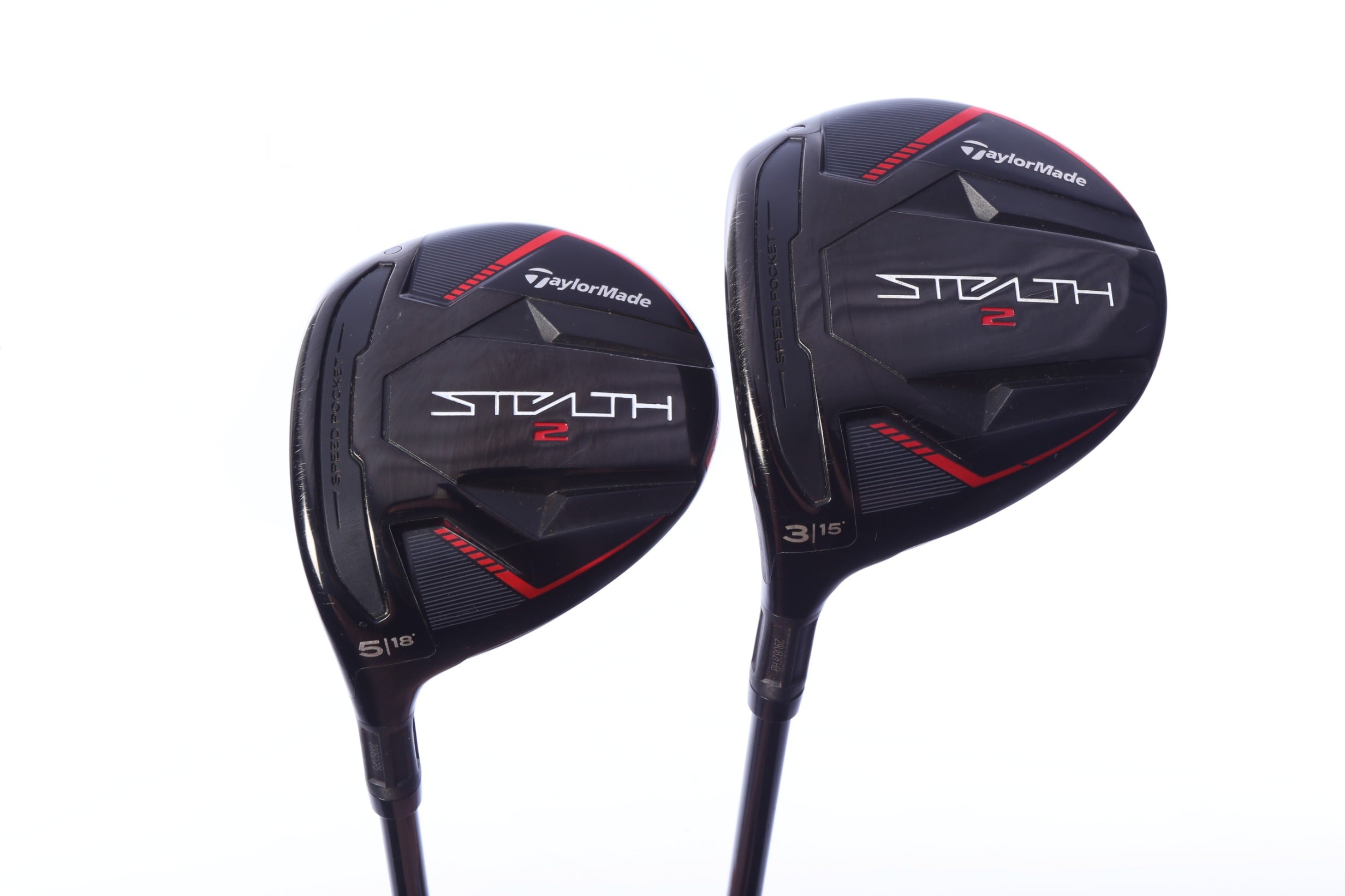Used TaylorMade STEALTH 2 Wood Set - Left-Handed - 3W, 5W - Regular Flex