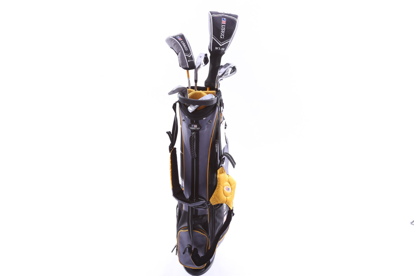 Used Us Kids Golf U/L 63 Grey/Gold Kids Set - Left-Handed - 1W, HY, 6, 8, PW, SW(56*) - Youth Flex-Next Round
