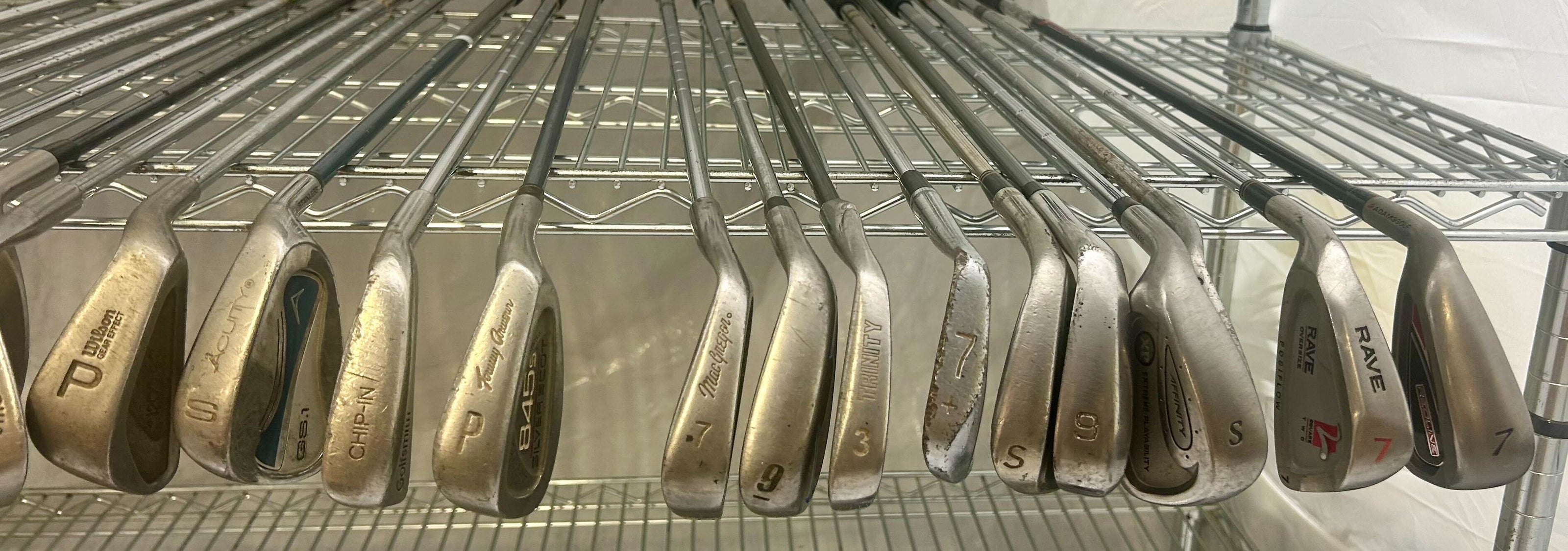 Wholesale Lot of 50 Golf Clubs - Right and Left-Handed - Wilson assorted Irons-Next Round
