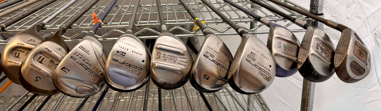 Wholesale Lot of 40 Golf Clubs - Mizuno and Cobra Woods-Next Round