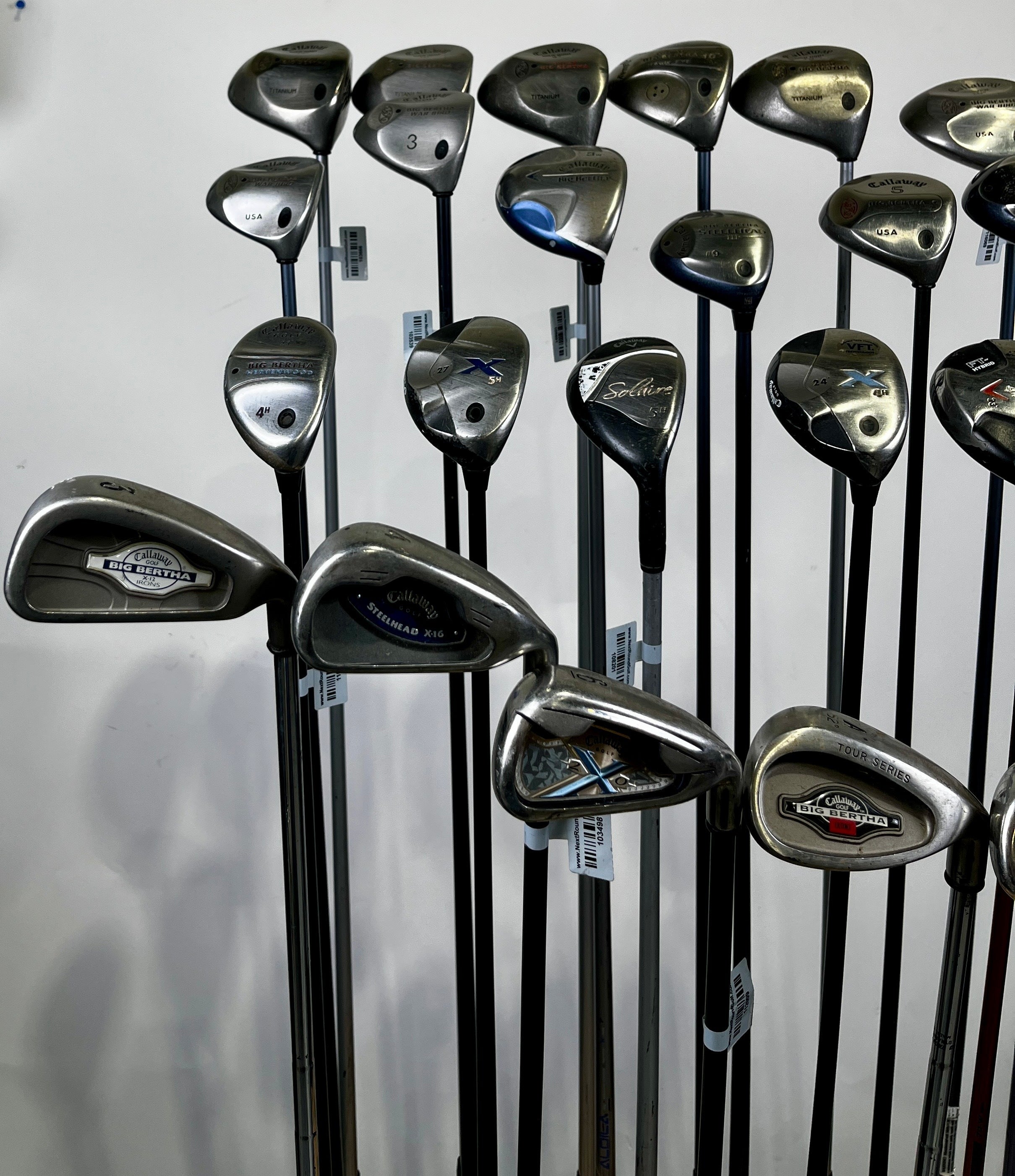 Wholesale Lot of 24 Callaway Drivers, Fairway Woods, Hybrids, and Single Irons.-Next Round