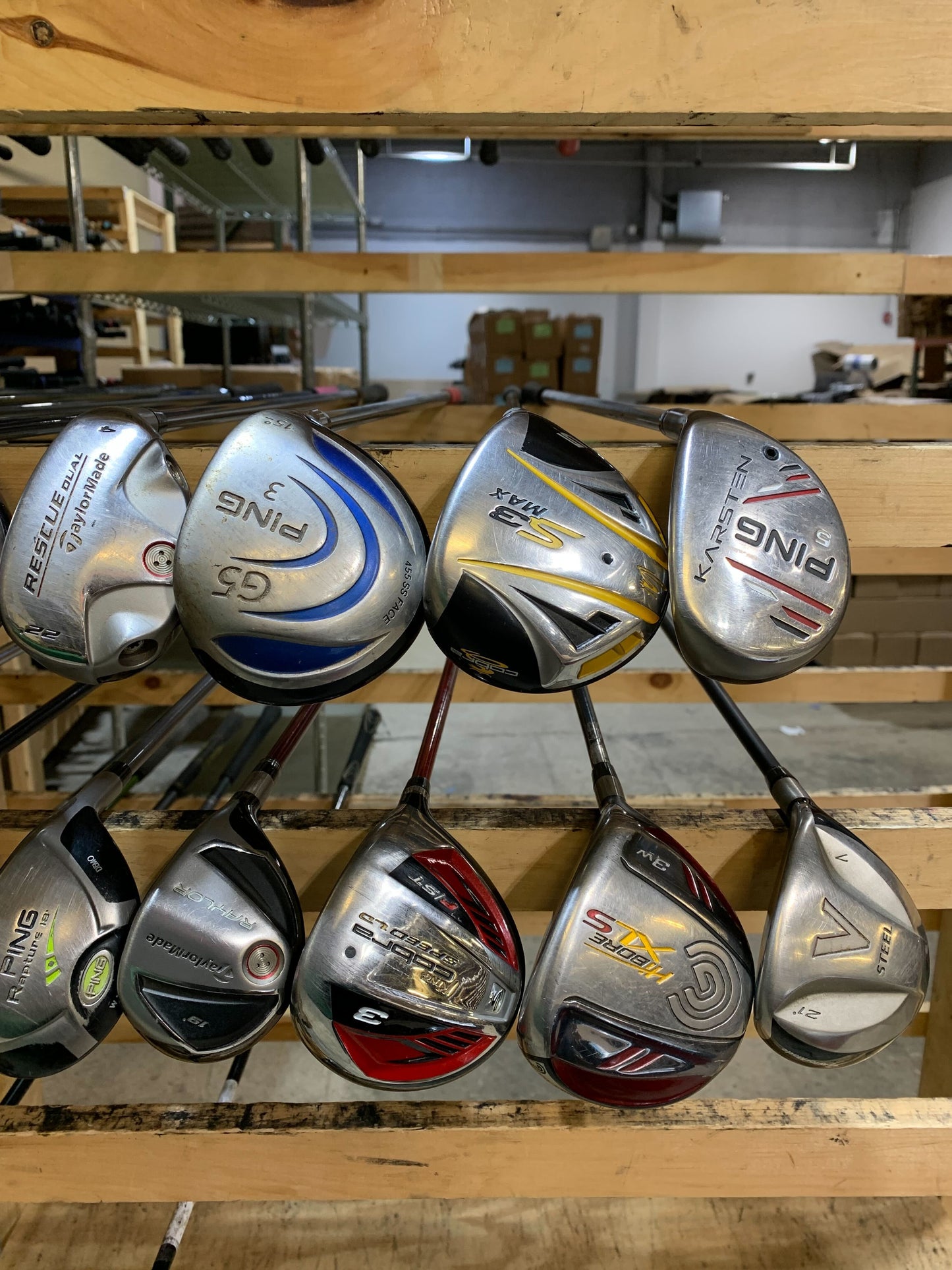 Wholesale Lot of 20 Golf Clubs - Fairway Woods & Hybrids - Men's Flex-Next Round