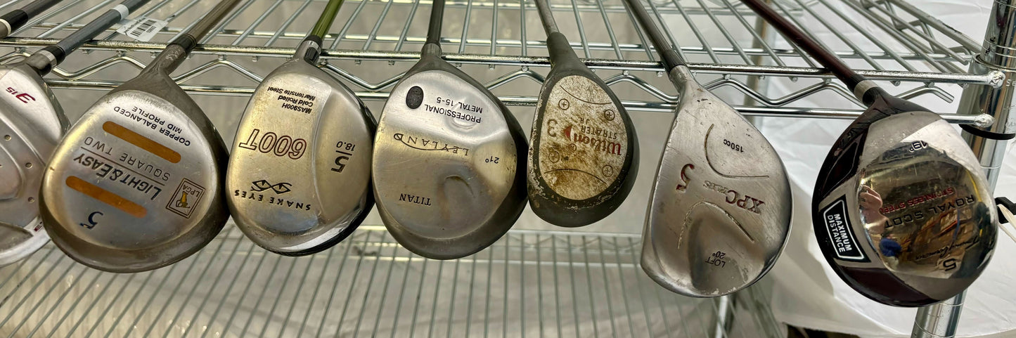 Wholesale Lot of 30 Golf Clubs - Assorted Fairway Woods-Next Round